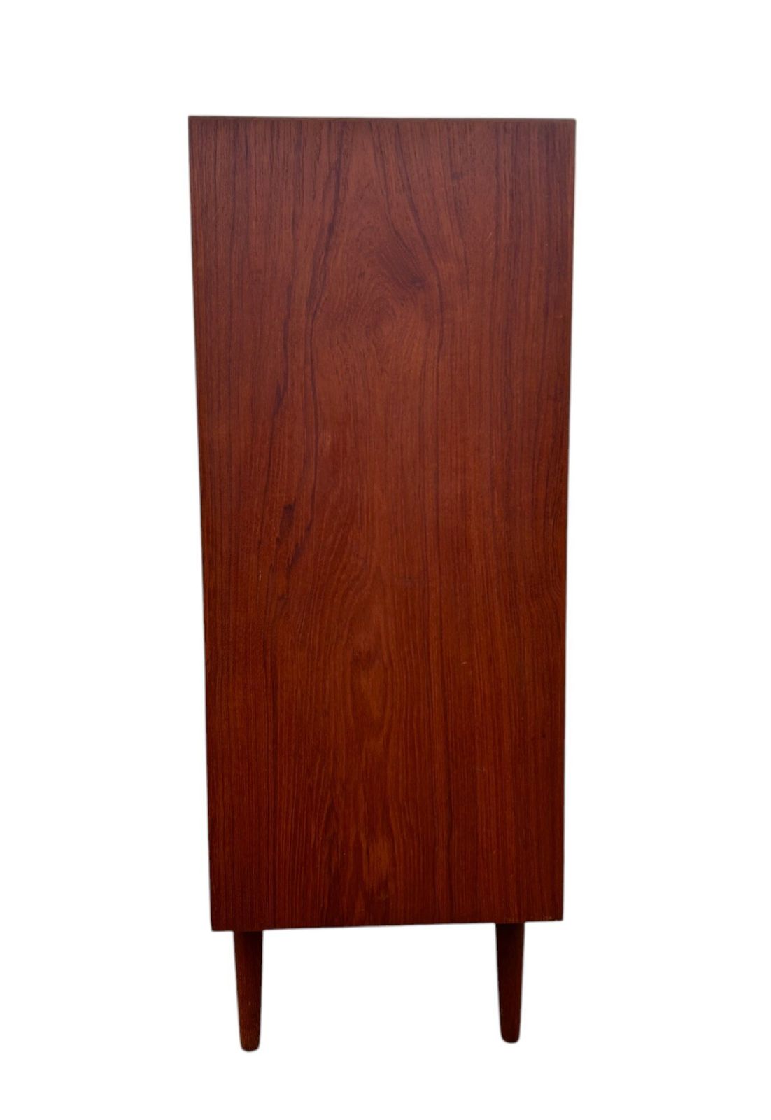 photo for sale Danish Teak Chest Of Drawers Scalloped Handles Mid Century Tallboy 1960s
