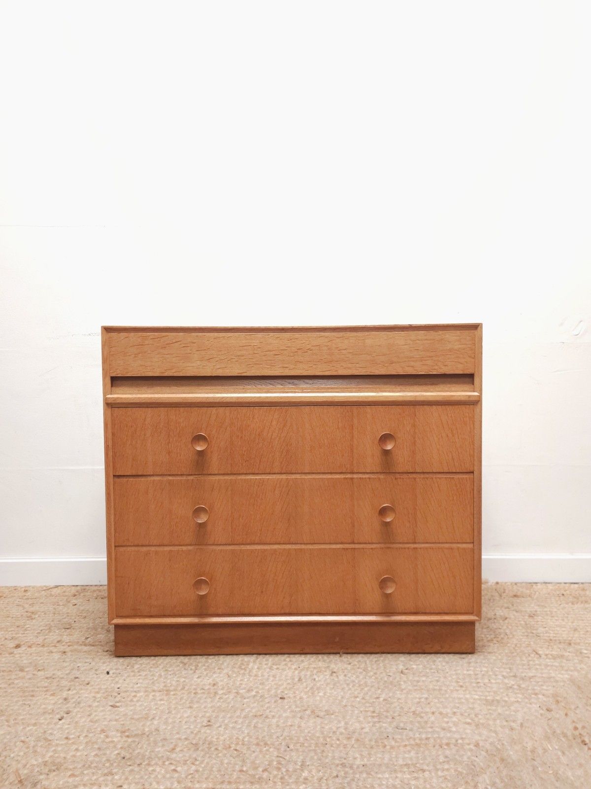 Meredew Mid Century Dressing Chest Retro Oak Chest Of Drawers Vintage Delivery