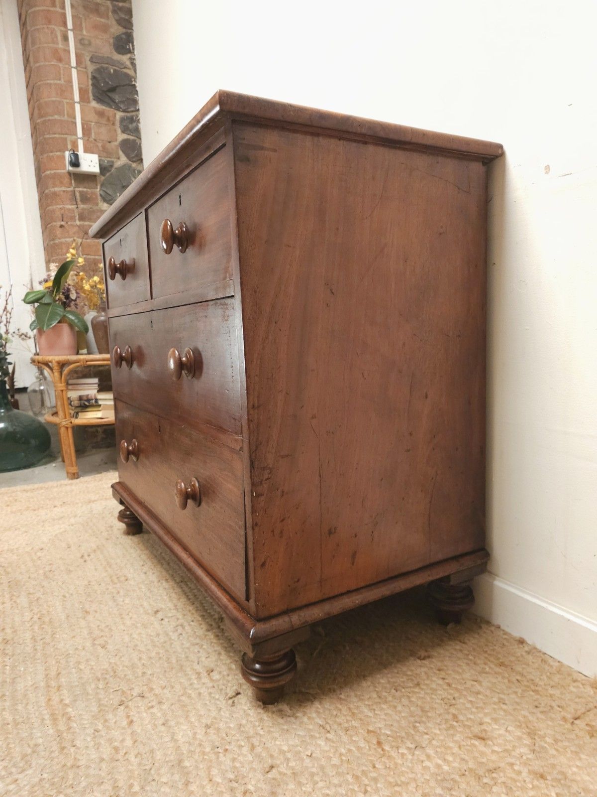 Victorian Chest Of Drawers Mahogany Vintage Antique Storage Rustic Delivery photo furniture