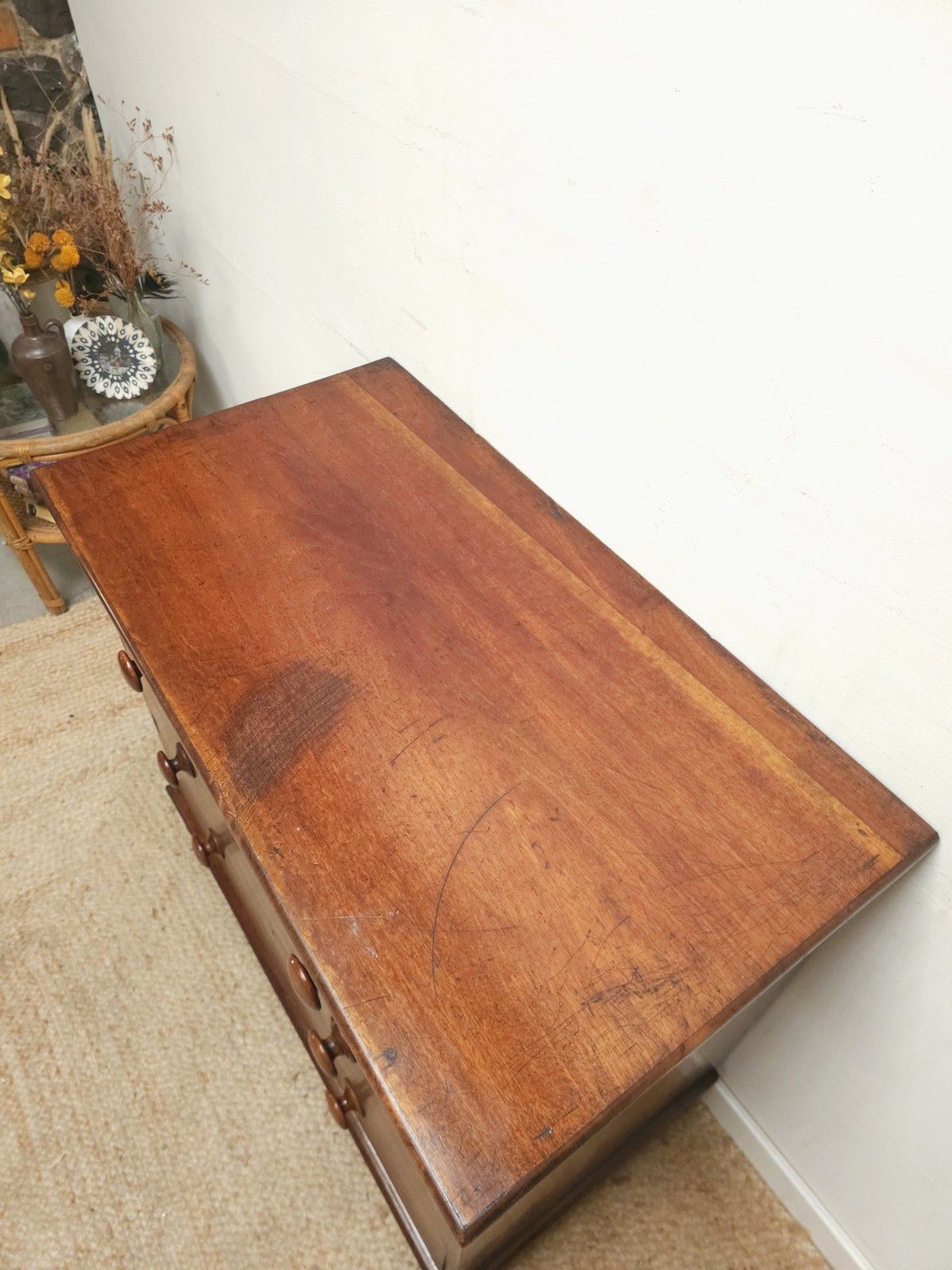 Victorian Chest Of Drawers Mahogany Vintage Antique Storage Rustic Delivery photo Furniture