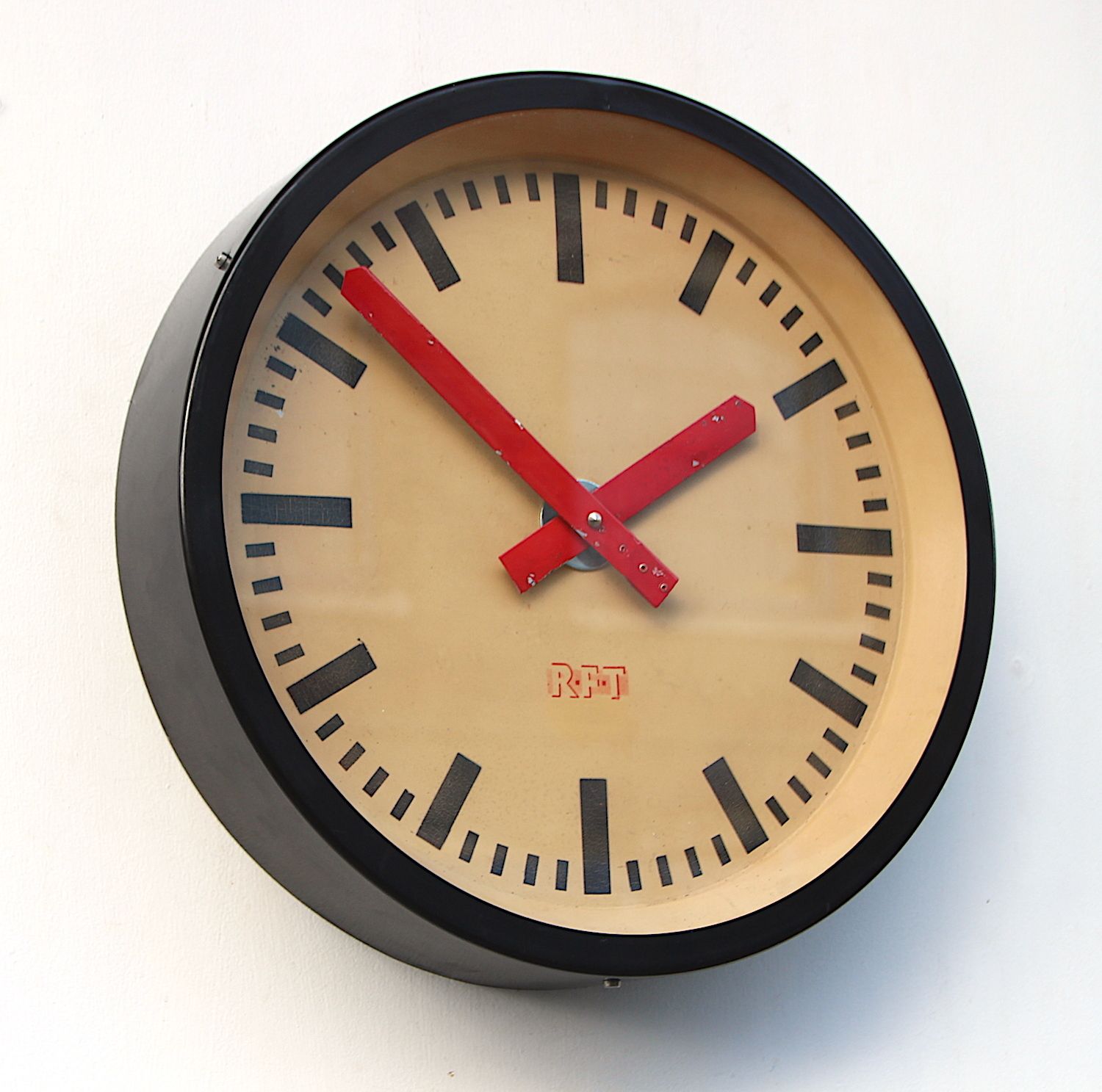 1950s East German Vintage Factory Wall Clock. Fully Guaranteed. London Timepiece photo for sale