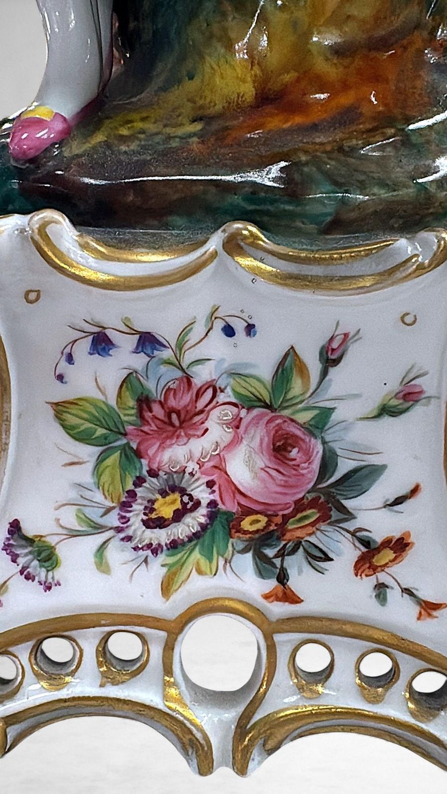 photo vinterior Napoléon III Style French Polychrome Porcelain Figurine By Porcelaine De Paris