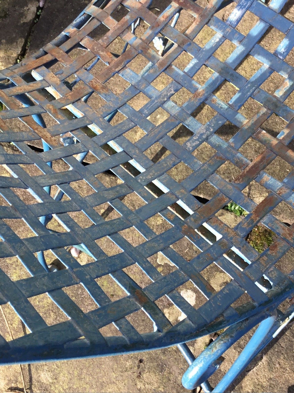 photo buy Stunning Mid Century Strapwork Garden Chair In Wrought Iron