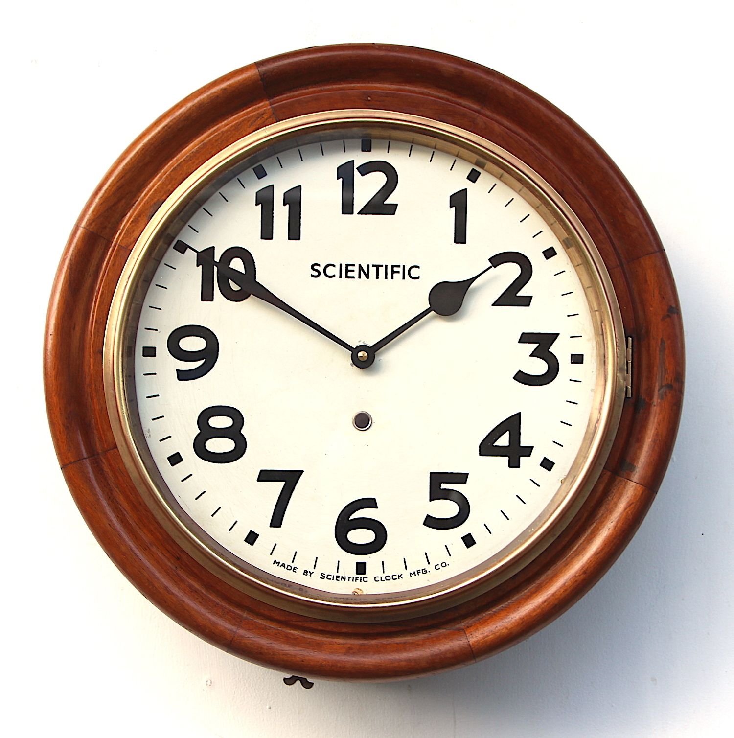 Large 40cm Mahogany Railway Wall Clock Factory. Fully Guaranteed. London Timepiece. photo for sale
