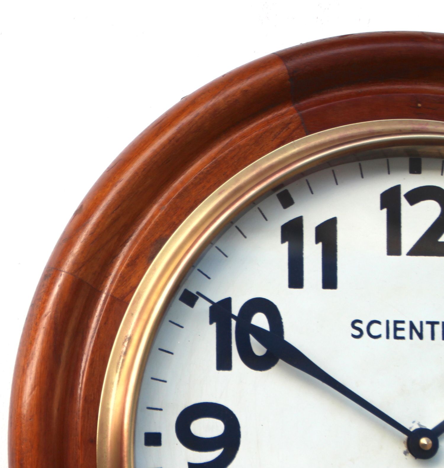 Large 40cm Mahogany Railway Wall Clock Factory. Fully Guaranteed. London Timepiece. photo Home Decor