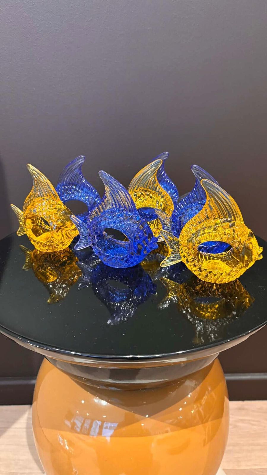Lucite Angel Fish Napkin Rings: Tropical Beach Decor, Set Of 7 photo vintage