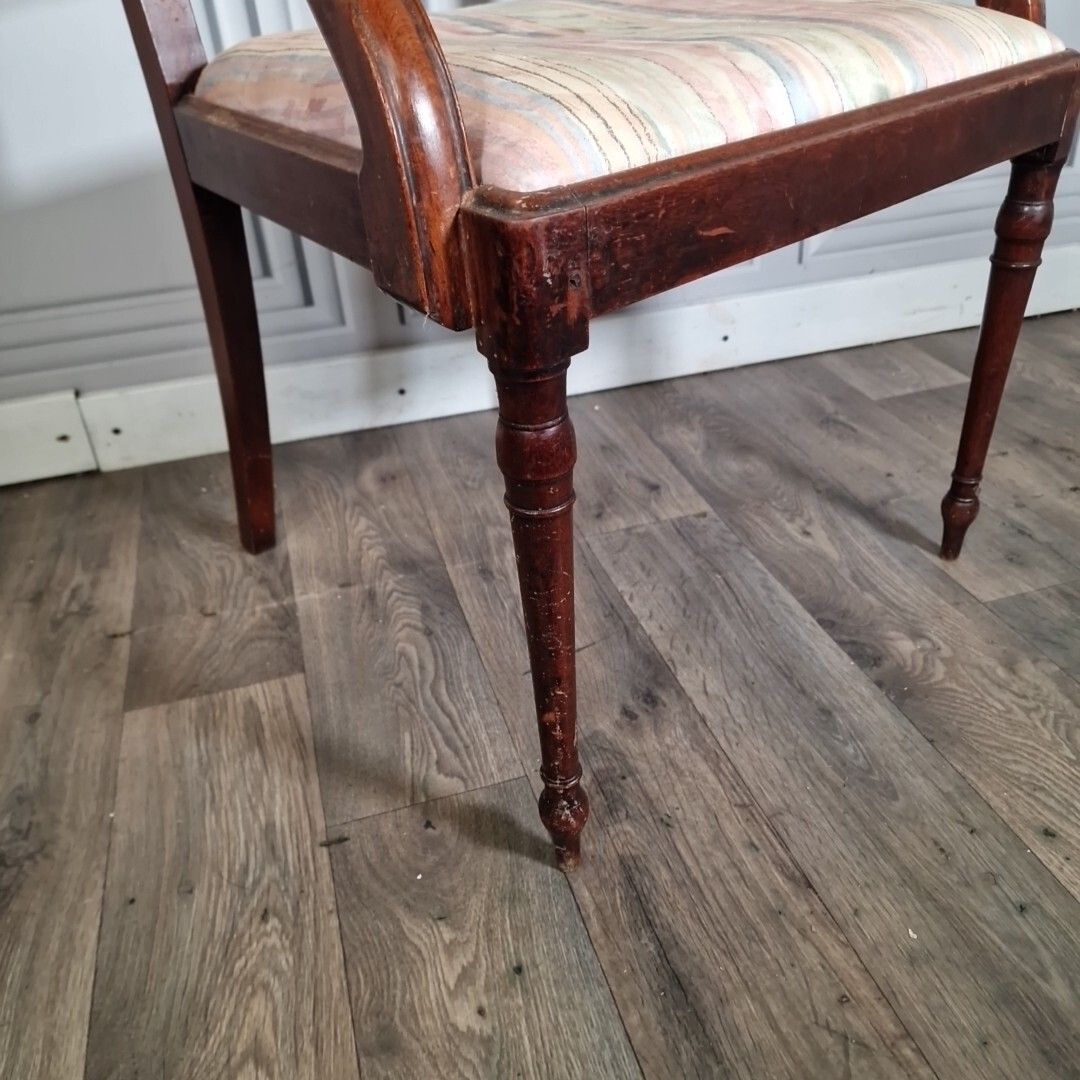 Antique Desk Elbow Chair Georgian Style Carver Armchair Fireside Wood Mahogany photo 140.0