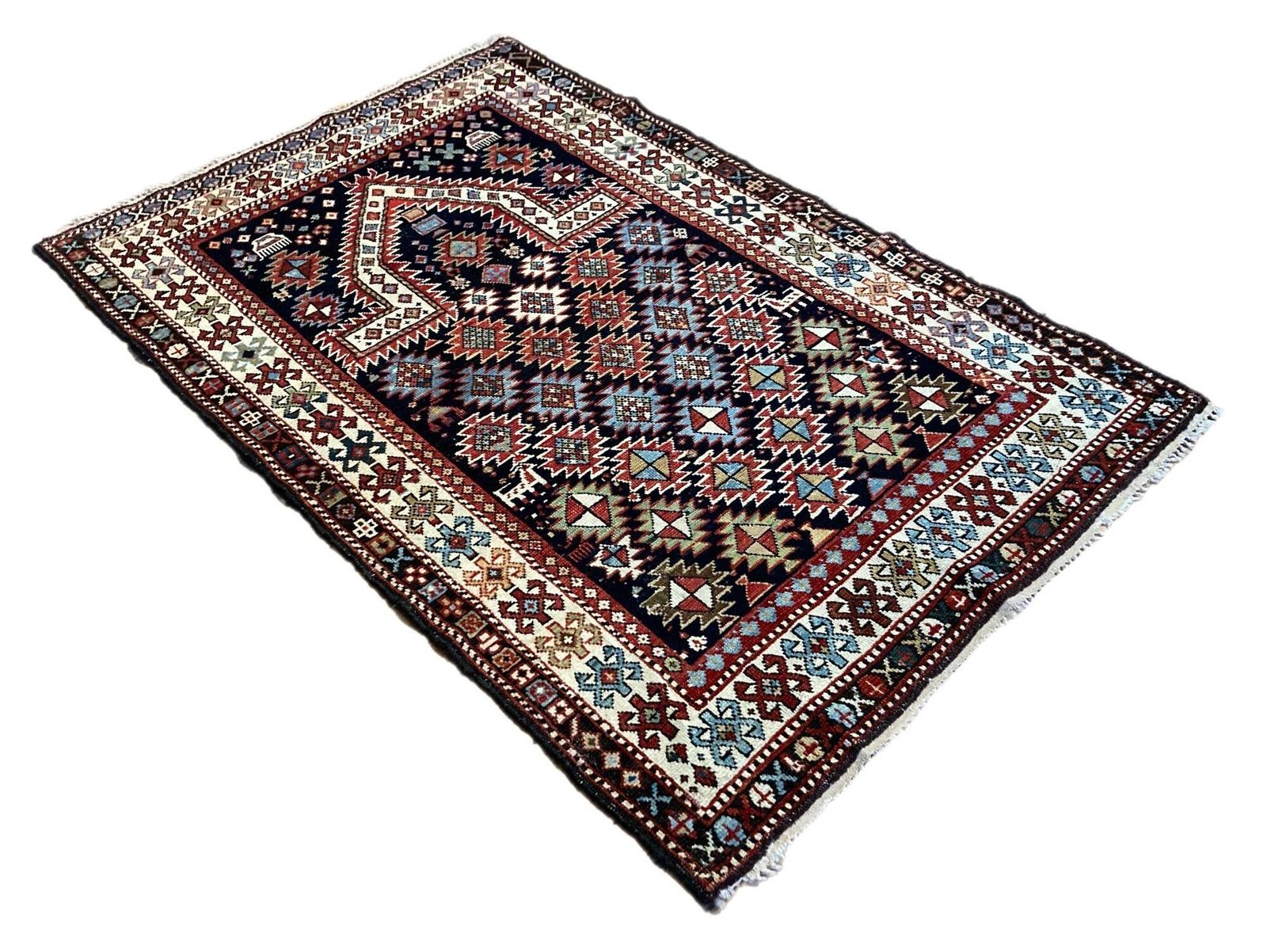 Antique Caucasian Prayer Rug 1.51m X 1.03m photo for sale