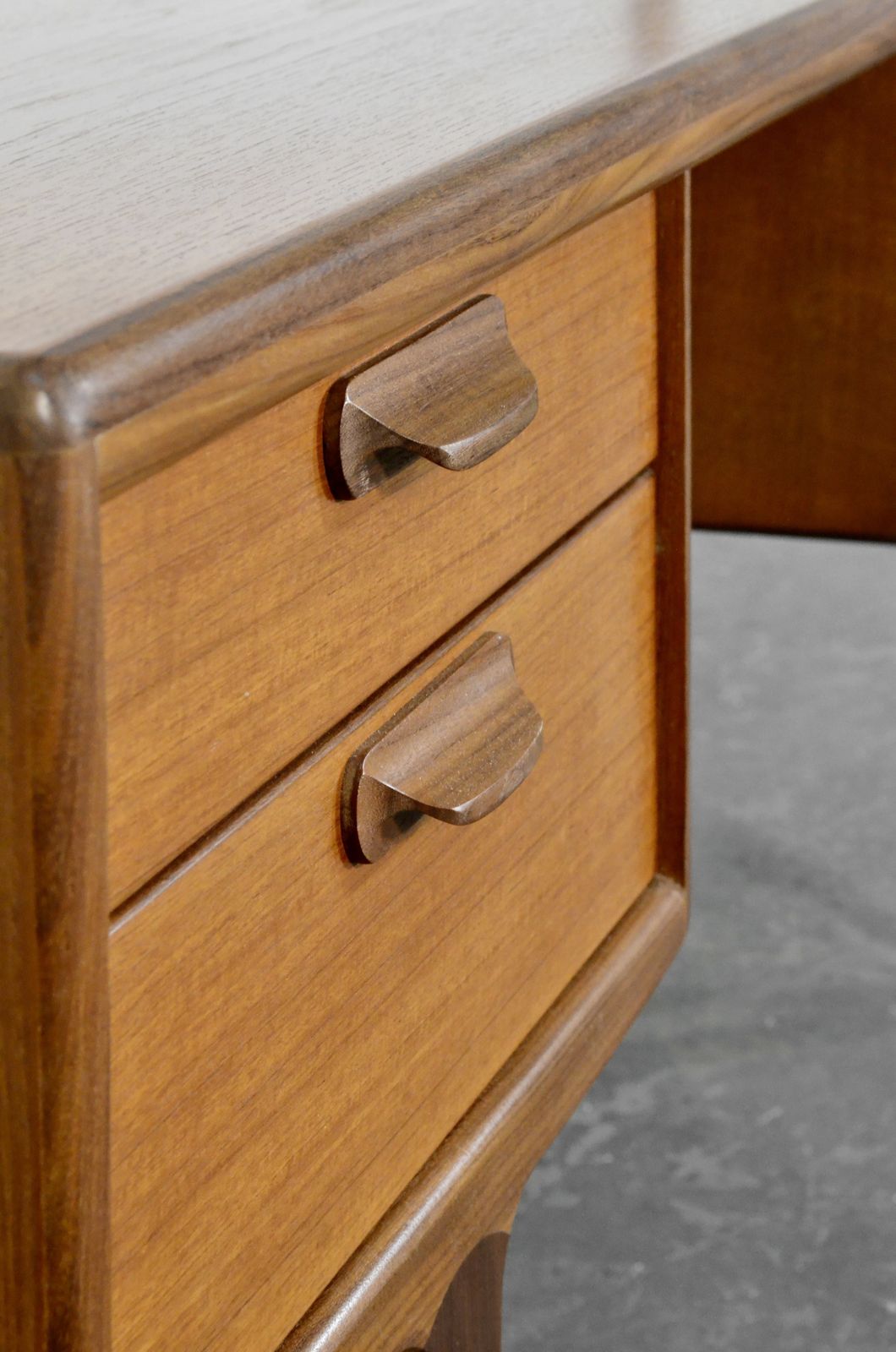 Vintage Midcentury Afromosia Desk From A. Younger Of Great Britain. Delivery. Modern / Danish Style. photo buy