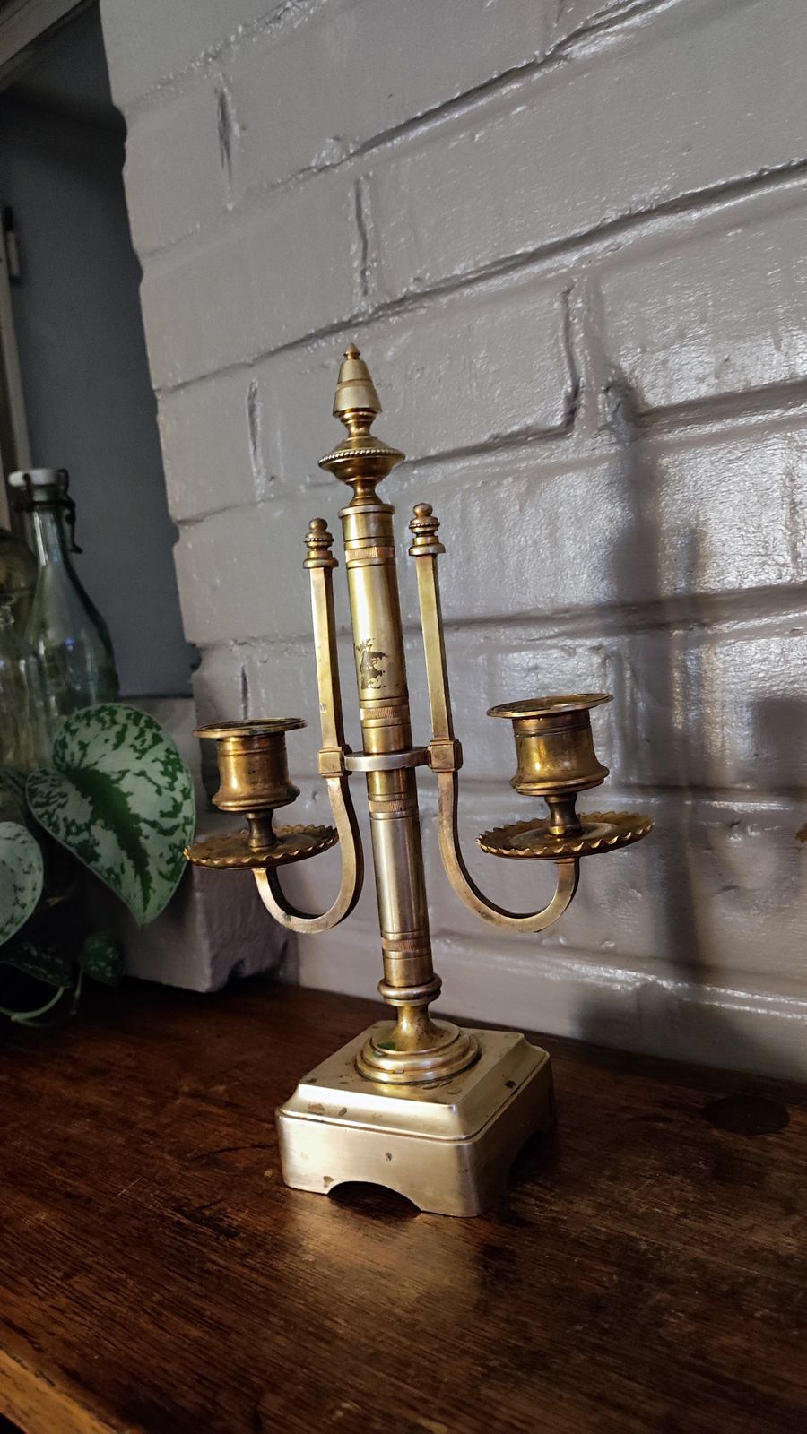 photo buy French Antique Two Arm Candelabras Candlesticks In Bronze Louis XVI Style