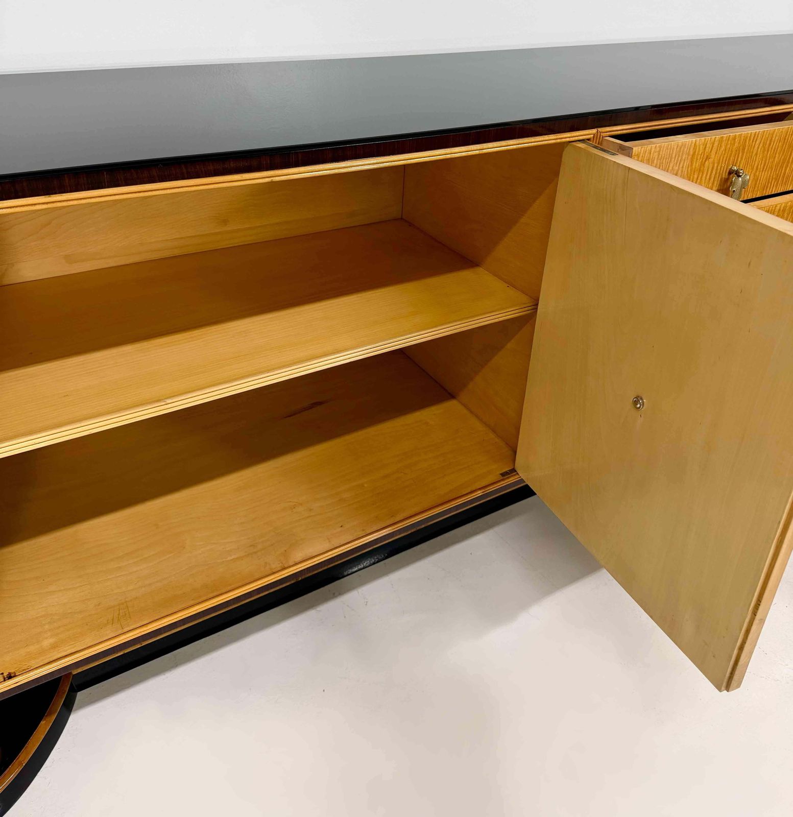 photo buy Italian Art Deco Sideboard Attributed To Osvaldo Borsani In Maple, Late 1940s