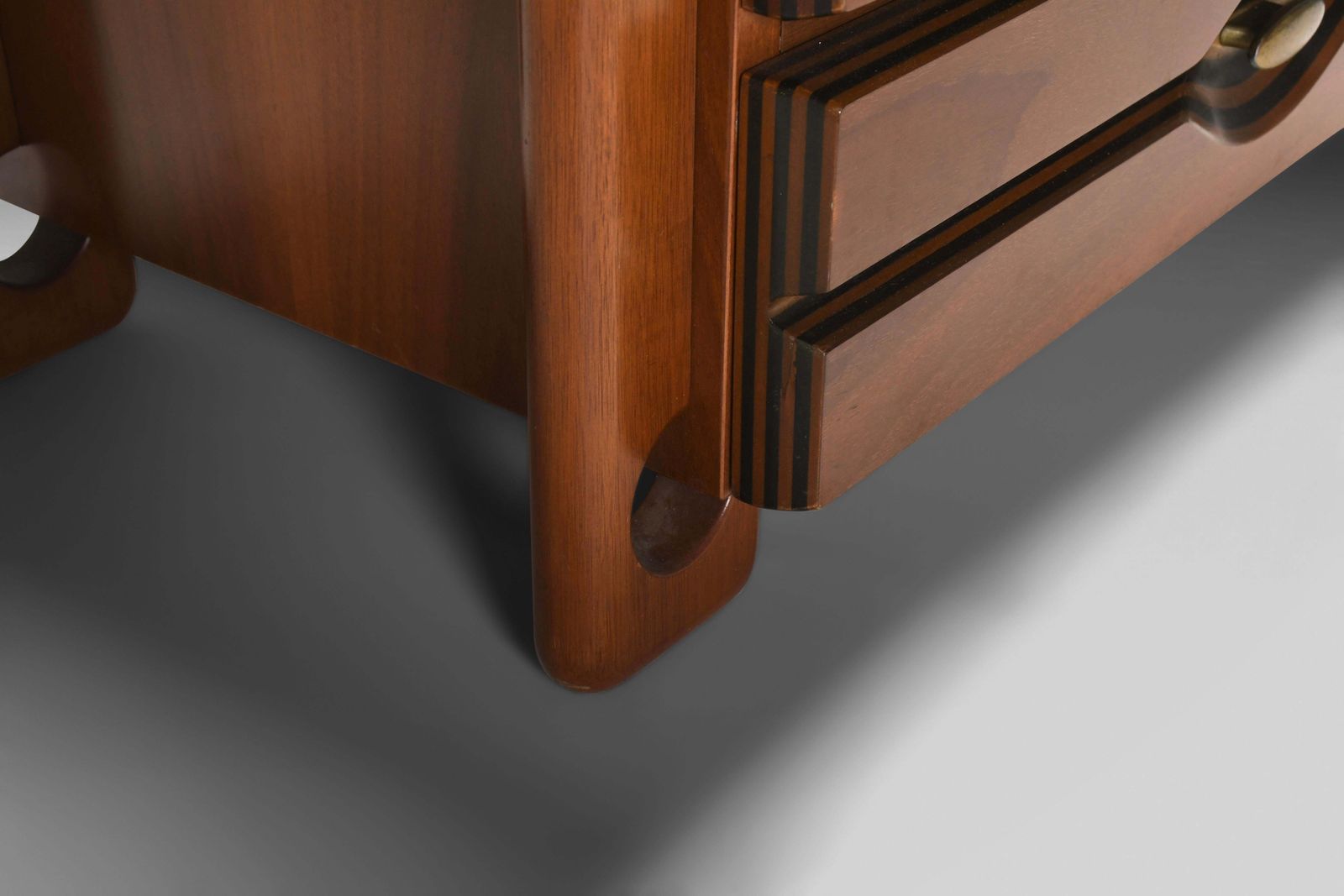 Set Of Walnut Cabinets / Chest Of Drawers By Mobil Girgi, Italy 1970s photo vintage