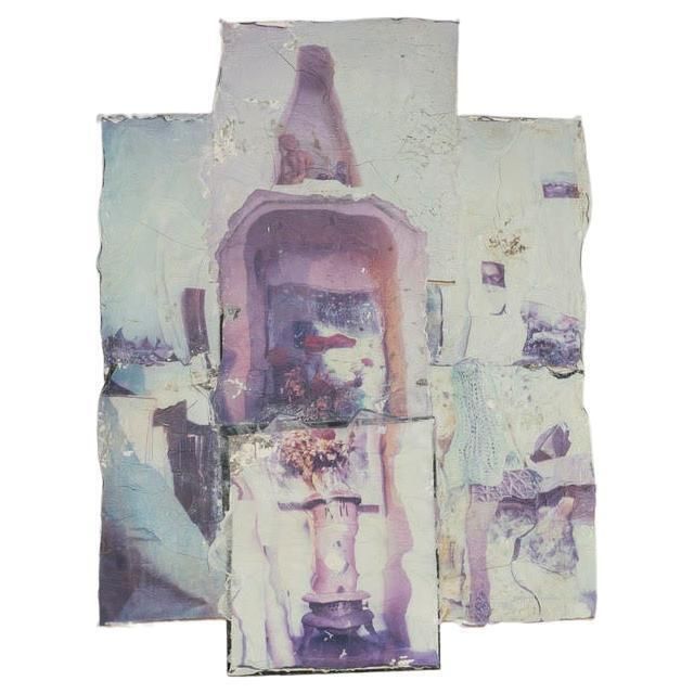 Contemporary Work, Under Glass, Painting And Collage, Xxth Century. photo furniture