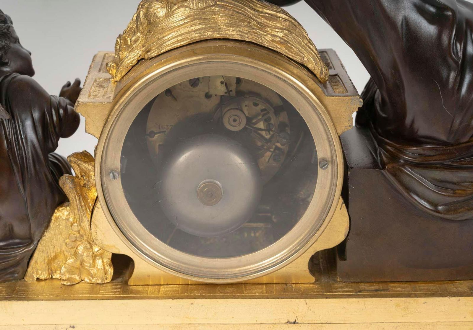 Fireplace Set In Patinated And Ormolu, Napoleon III Period, 19th Century. photo vintage