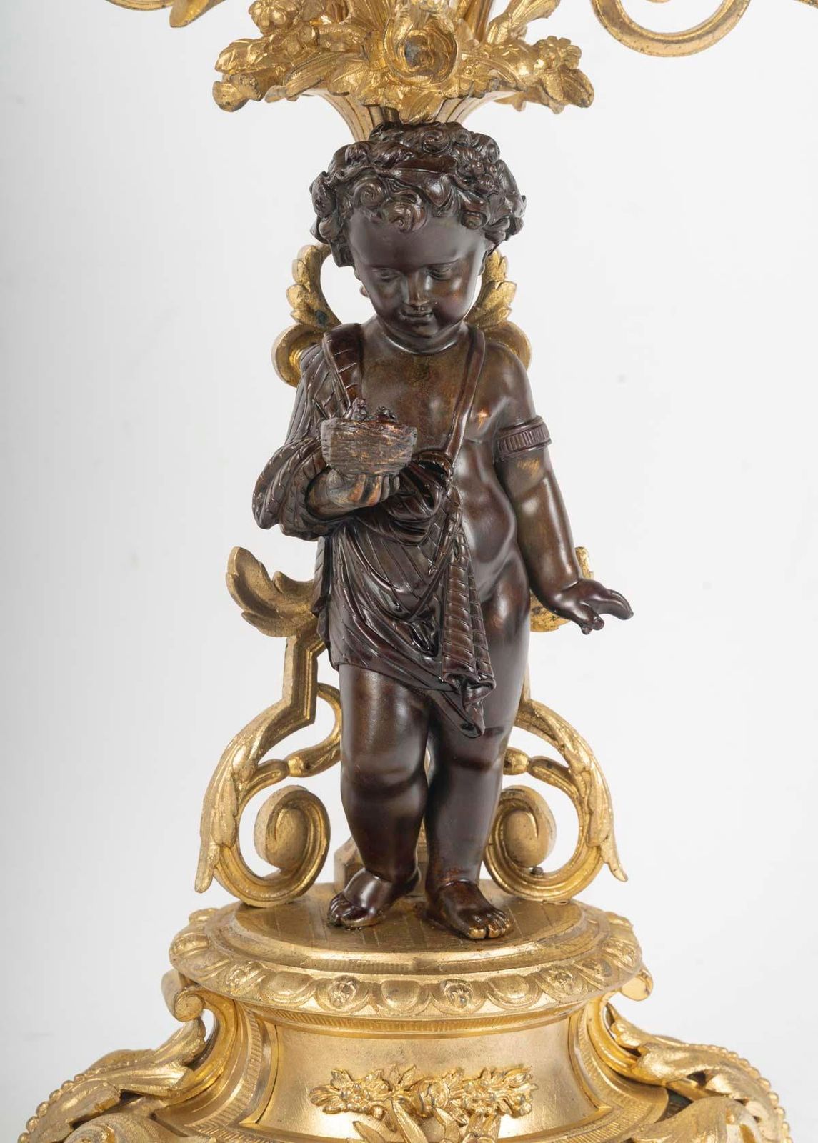 Home Decor Fireplace Set In Patinated And Ormolu, Napoleon III Period, 19th Century. photo