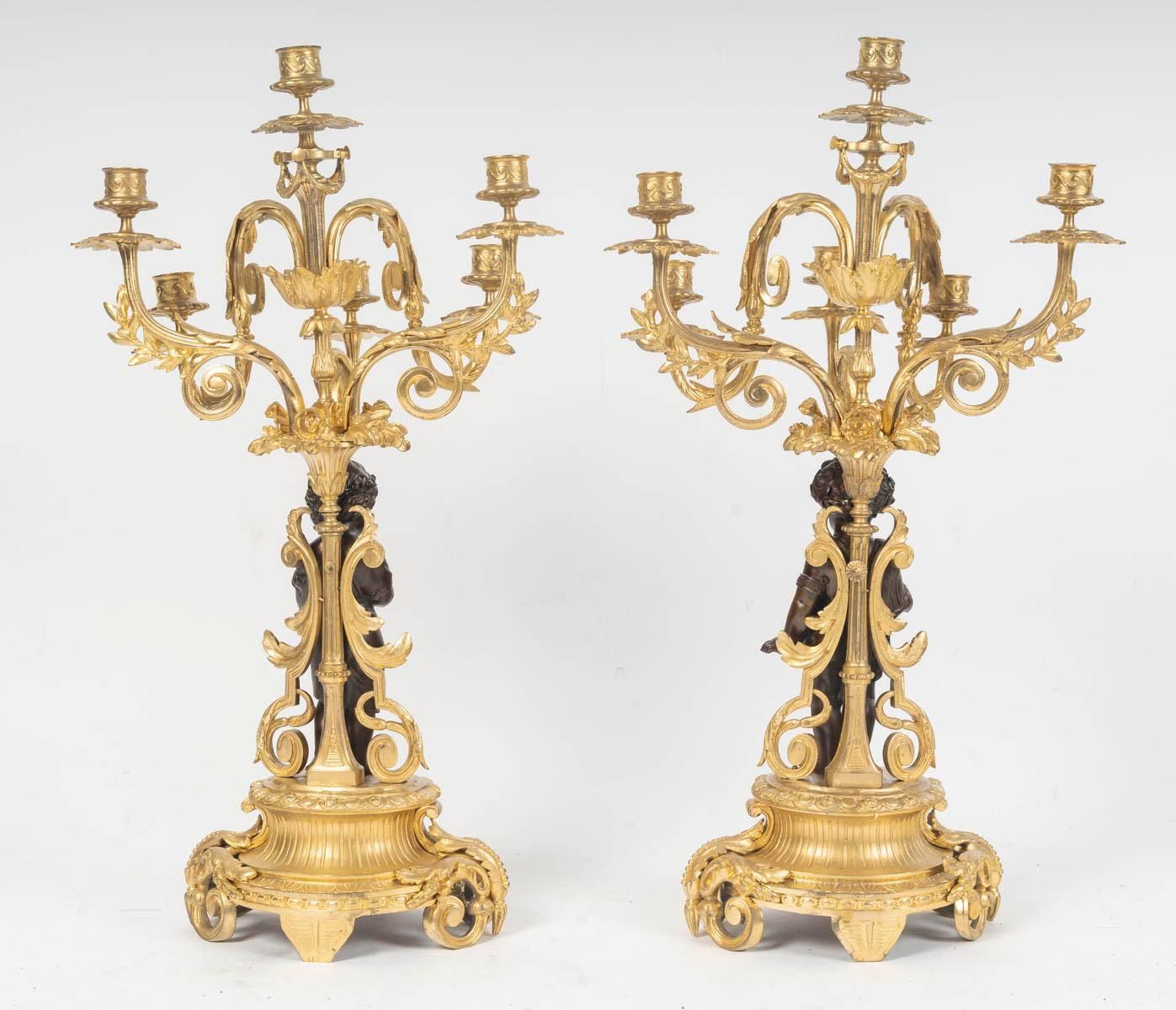 9407.0 Fireplace Set In Patinated And Ormolu, Napoleon III Period, 19th Century. photo