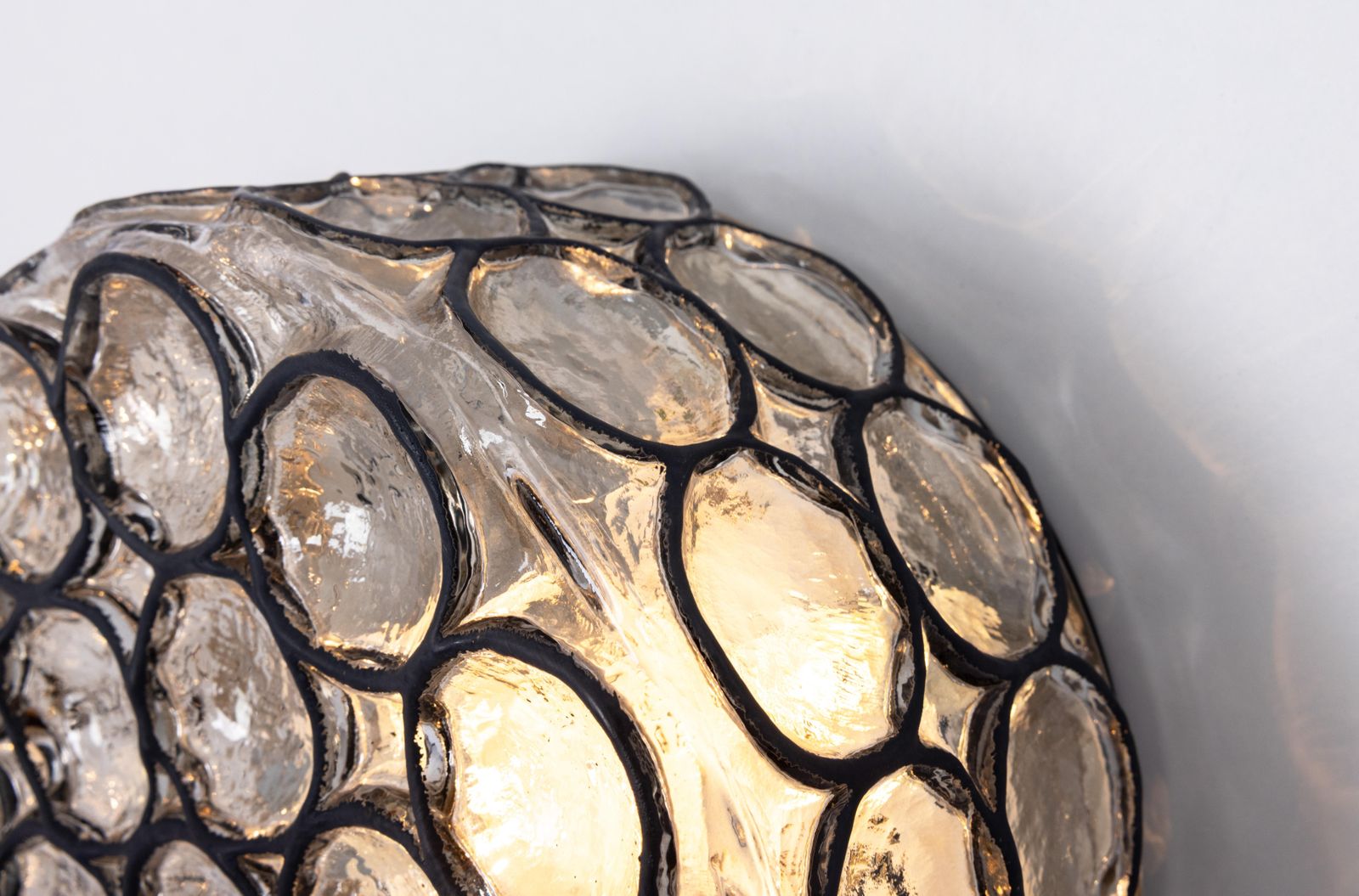 1068.0 1 Of 5 Iron And Glass Wall Or Ceiling Lights By Limburg, Germany, 1960s photo
