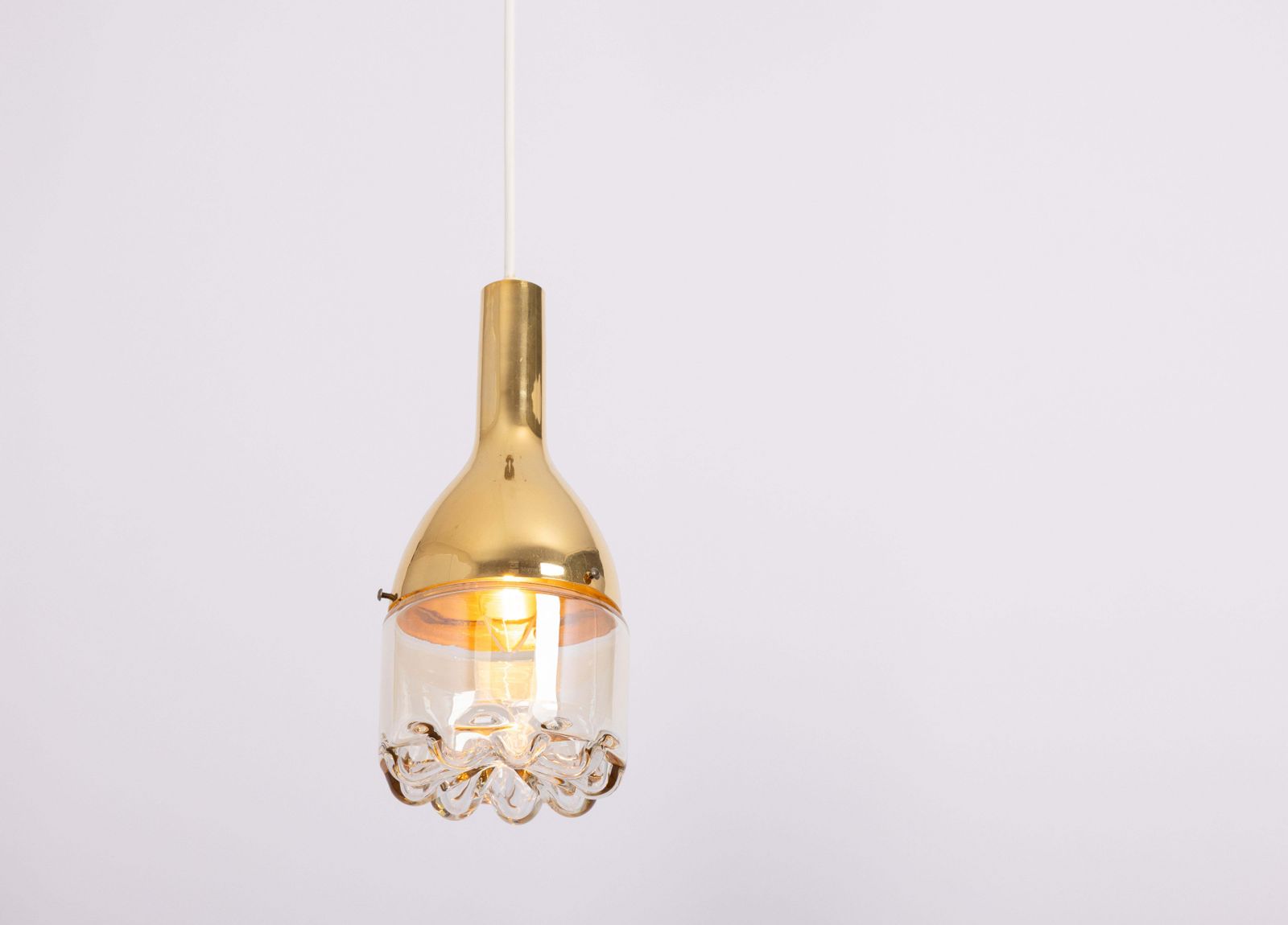 1 Of 5 Stunning Petite Sputnik Brass Pendant Light, Hillebrand , Germany, 1960s photo for sale