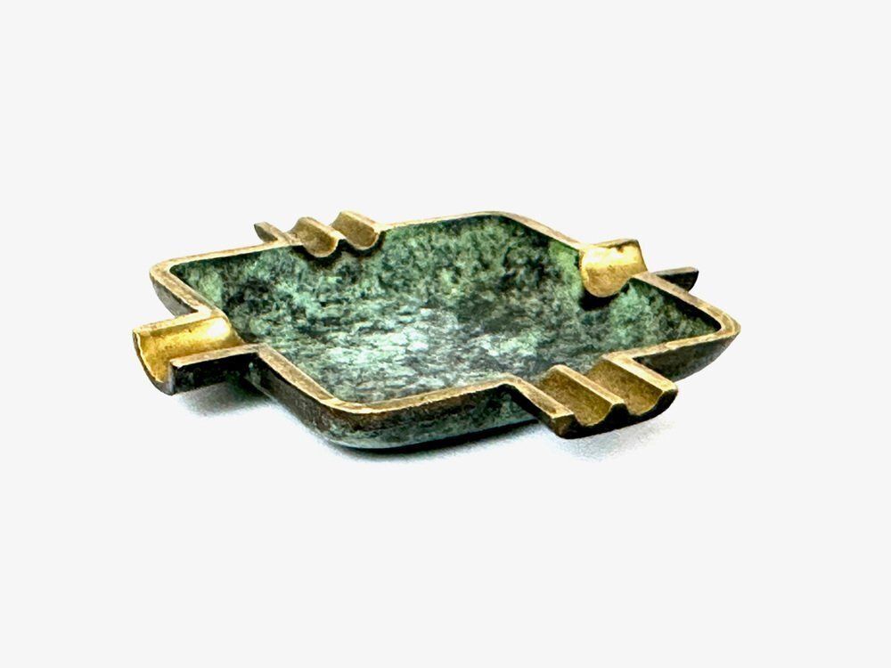 Vintage Austrian Brass Ashtray Attributed To Franz Hagenauer, 1950s photo furniture