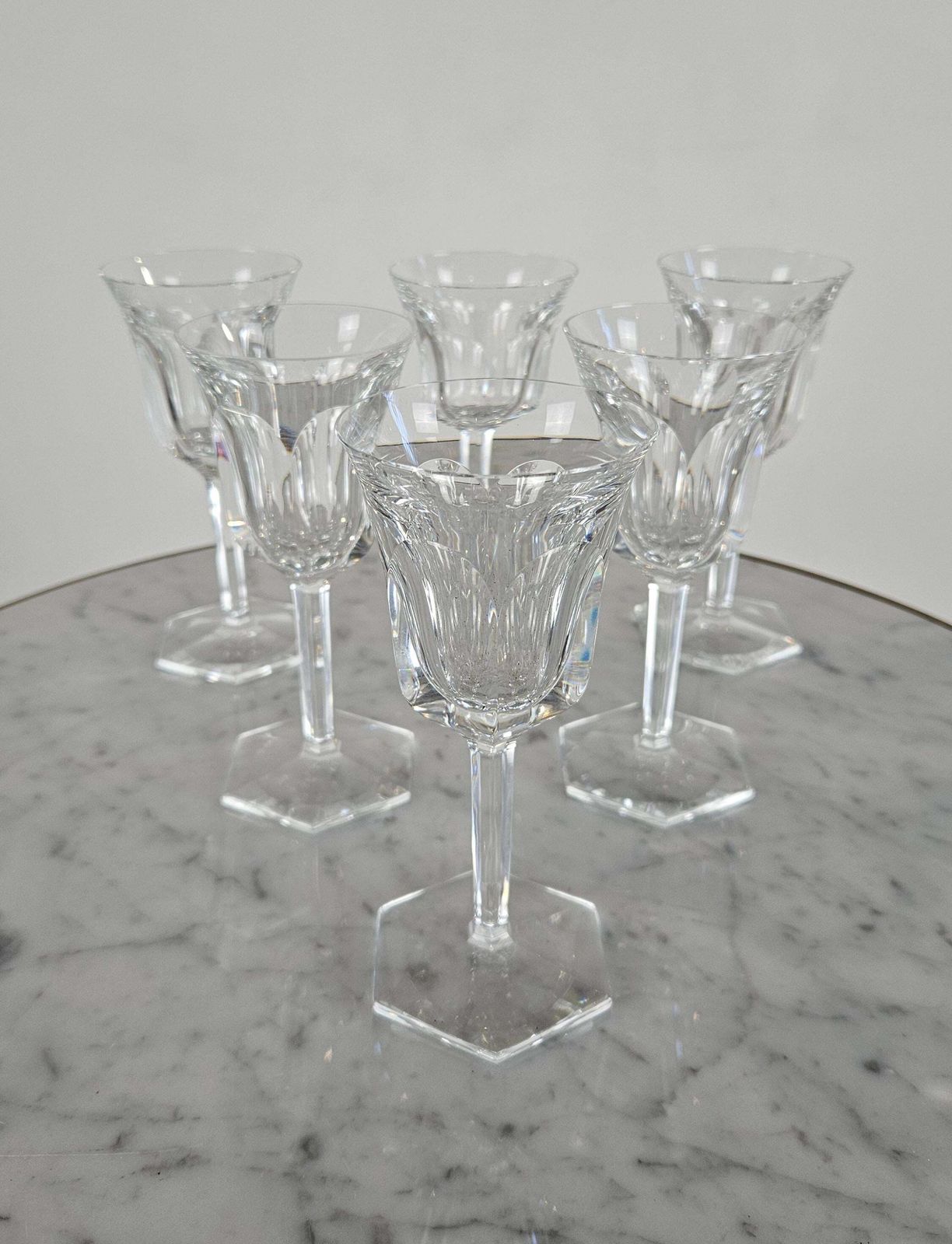 Baccarat Harcourt 1841 Champagne Flutes Set Of Six, Crystal, France photo furniture