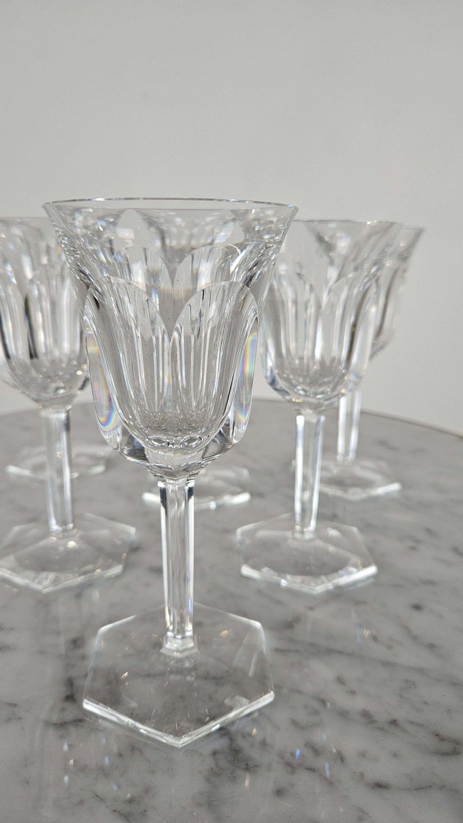 Baccarat Harcourt 1841 Champagne Flutes Set Of Six, Crystal, France photo Home Decor