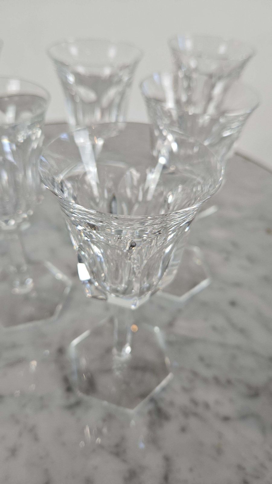 photo furniture Baccarat Harcourt 1841 Champagne Flutes Set Of Six, Crystal, France