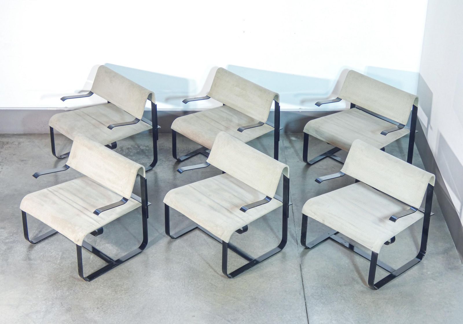 Set Of Six Armchairs, Original Design By Giovanni Offredi For Saporiti. 1970s photo furniture