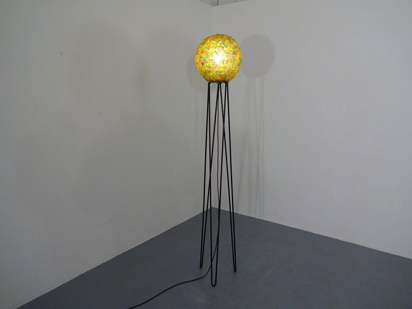 Large Italian Fiberglass Floor Lamp, 1960s photo furniture
