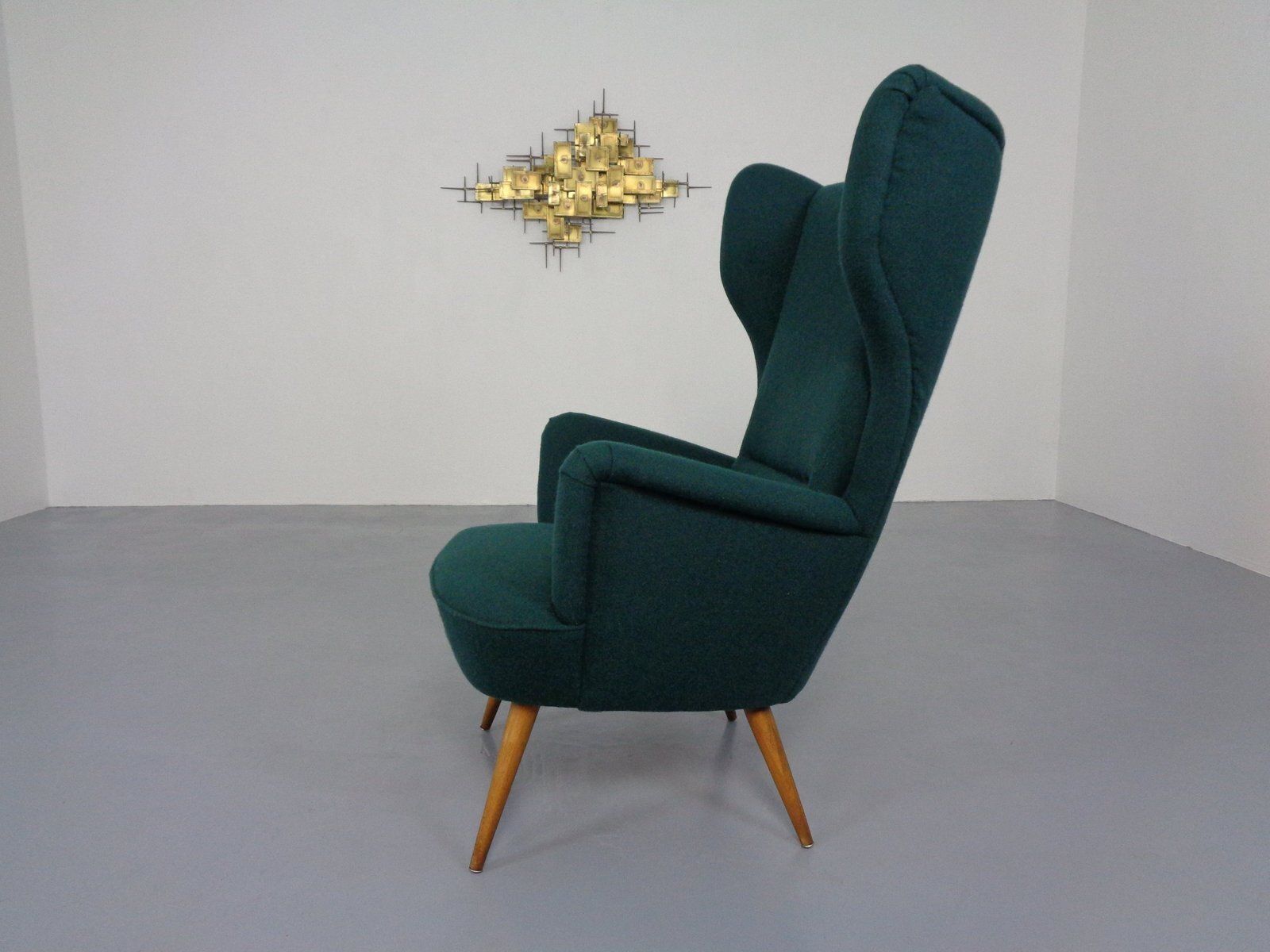 French Wingback Chair With Kvadrat Tonica Upholstery, 1950s photo furniture