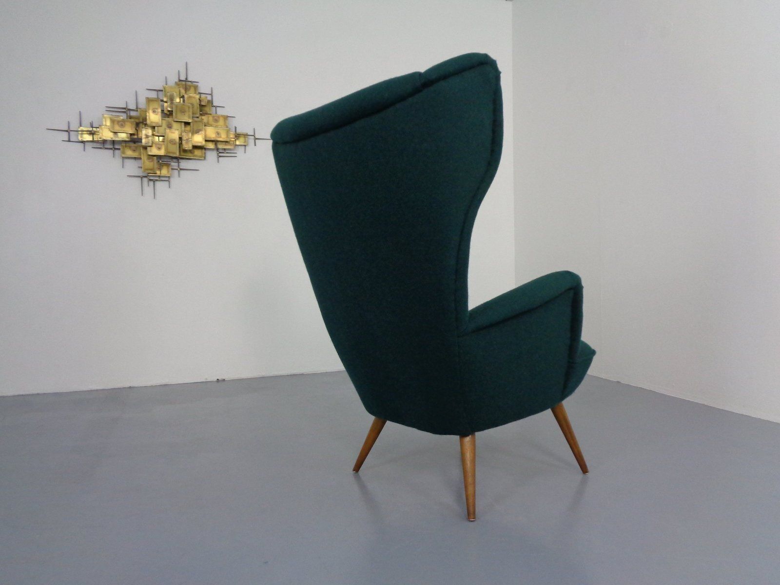 French Wingback Chair With Kvadrat Tonica Upholstery, 1950s photo Furniture