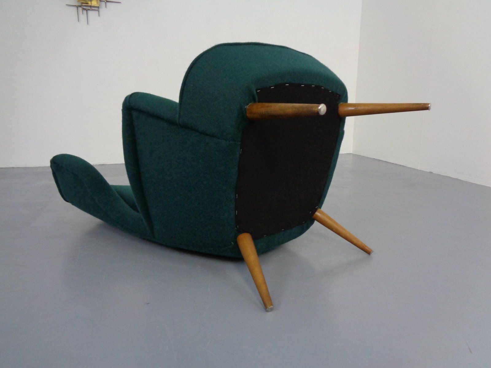 French Wingback Chair With Kvadrat Tonica Upholstery, 1950s photo buy