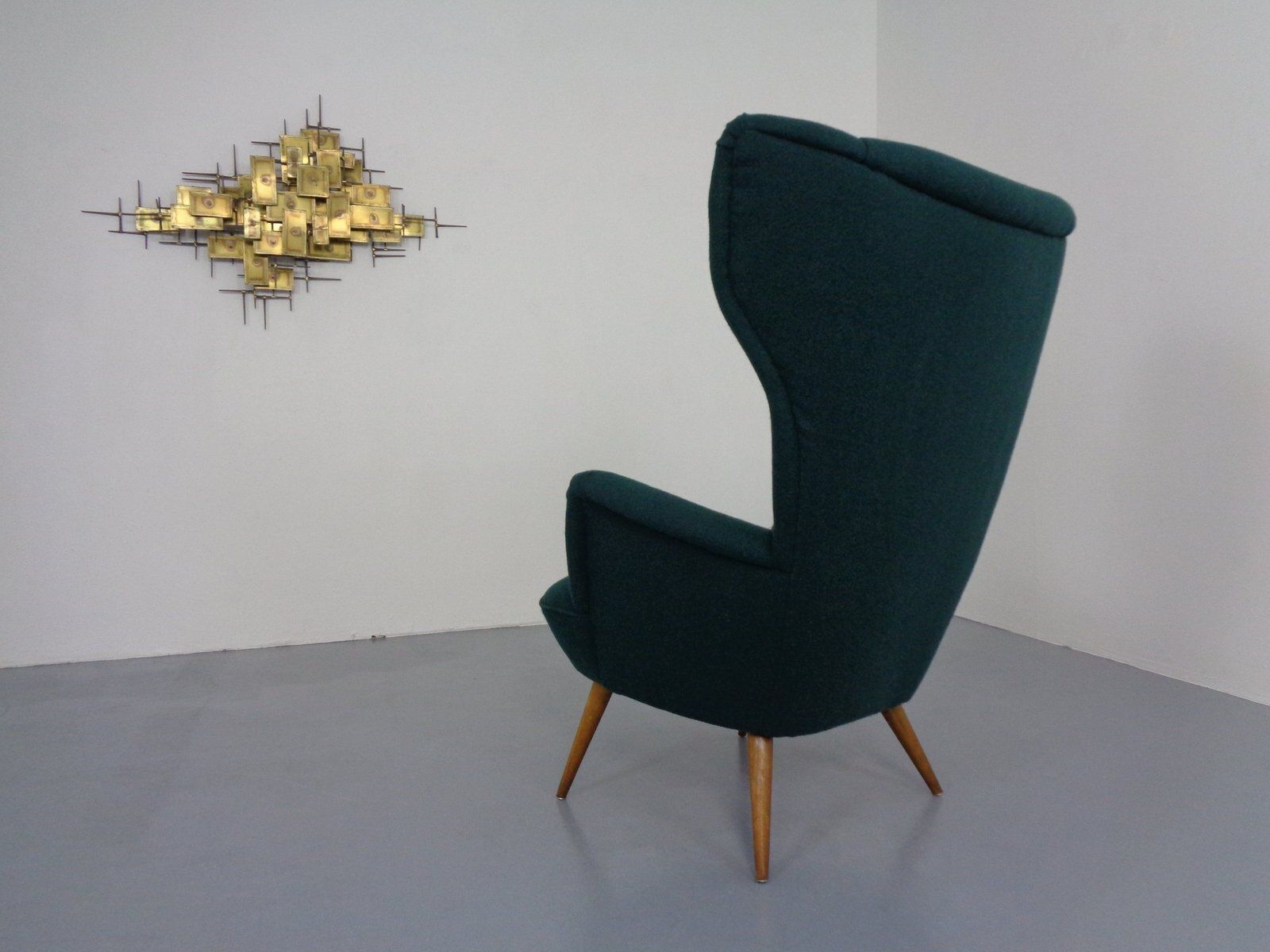 2345.0 French Wingback Chair With Kvadrat Tonica Upholstery, 1950s photo
