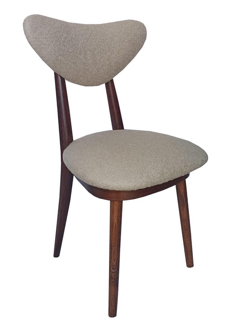 Four Heart Chairs By Helena & Jerzy Kurmanowicz In Beech Wood & Bouclé photo Furniture