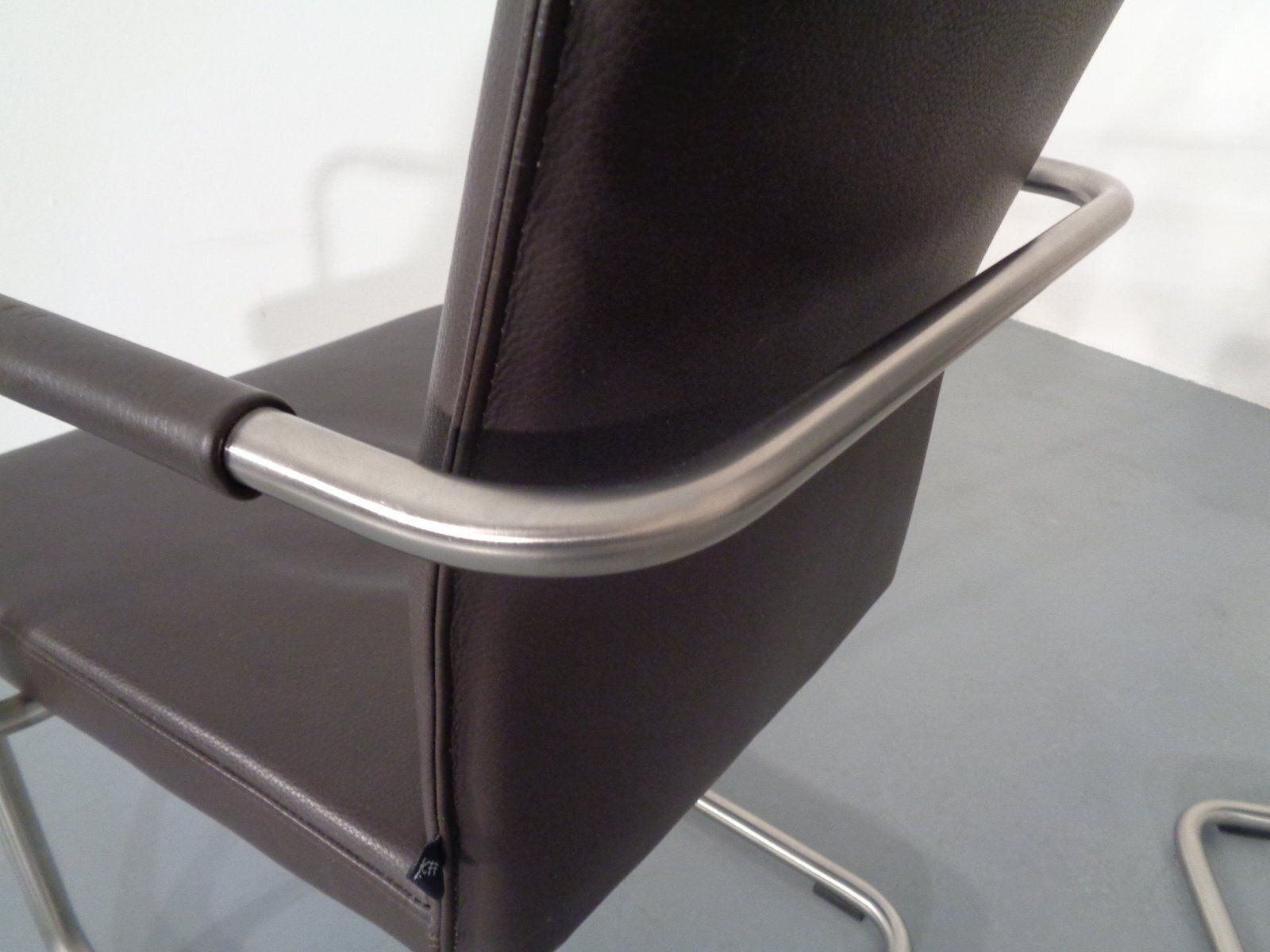 photo buy Leather Cantilever Dining Chairs By Karl Friedrich Förster For Kff, 1990s, Set Of 6