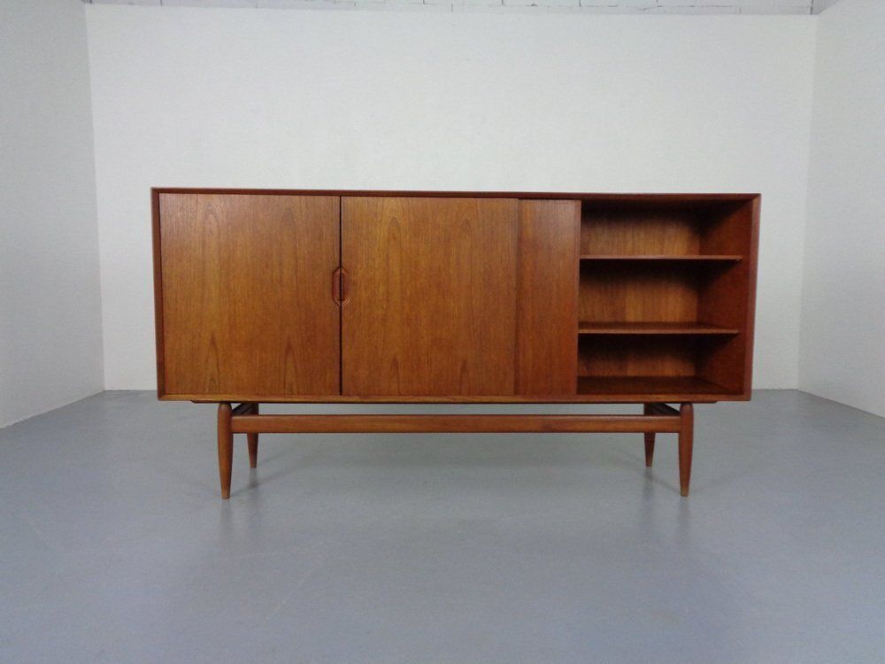 Large Teak Sideboard By Henry Rosengren Hansen For Brande Møbelindustri, Denmark, 1950s photo 2860.0