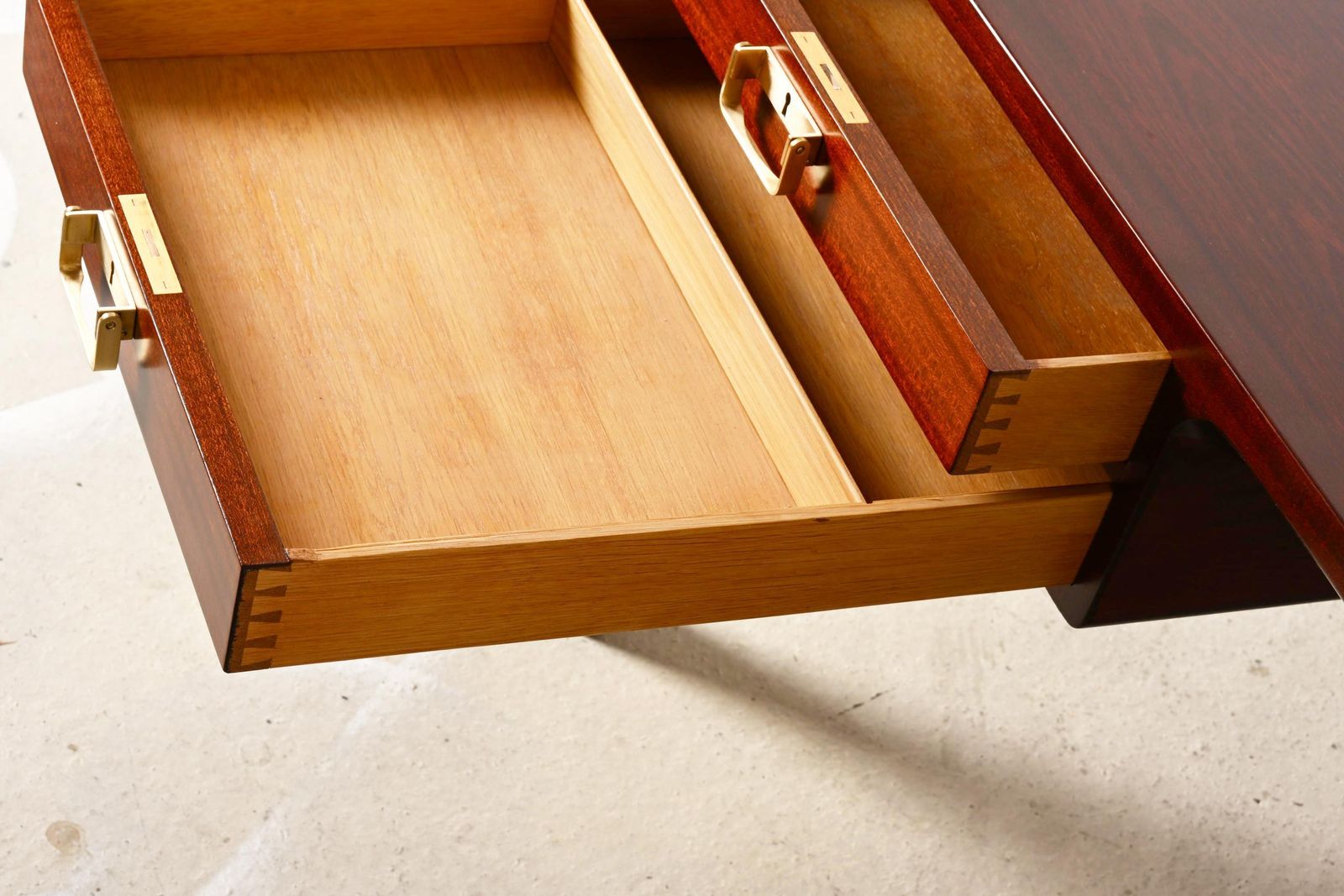 photo for sale Large Danish Mahogany Desk By Bernt Petersen & Rud Rasmussen, 1960s