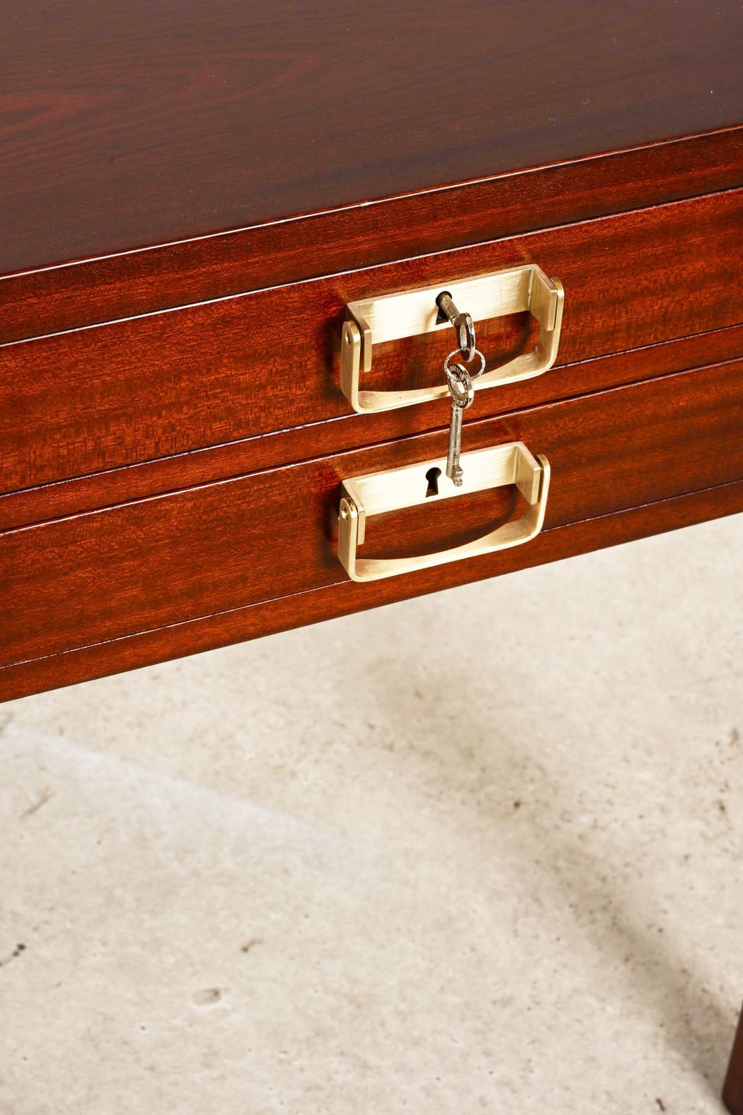 8719.0 Large Danish Mahogany Desk By Bernt Petersen & Rud Rasmussen, 1960s photo