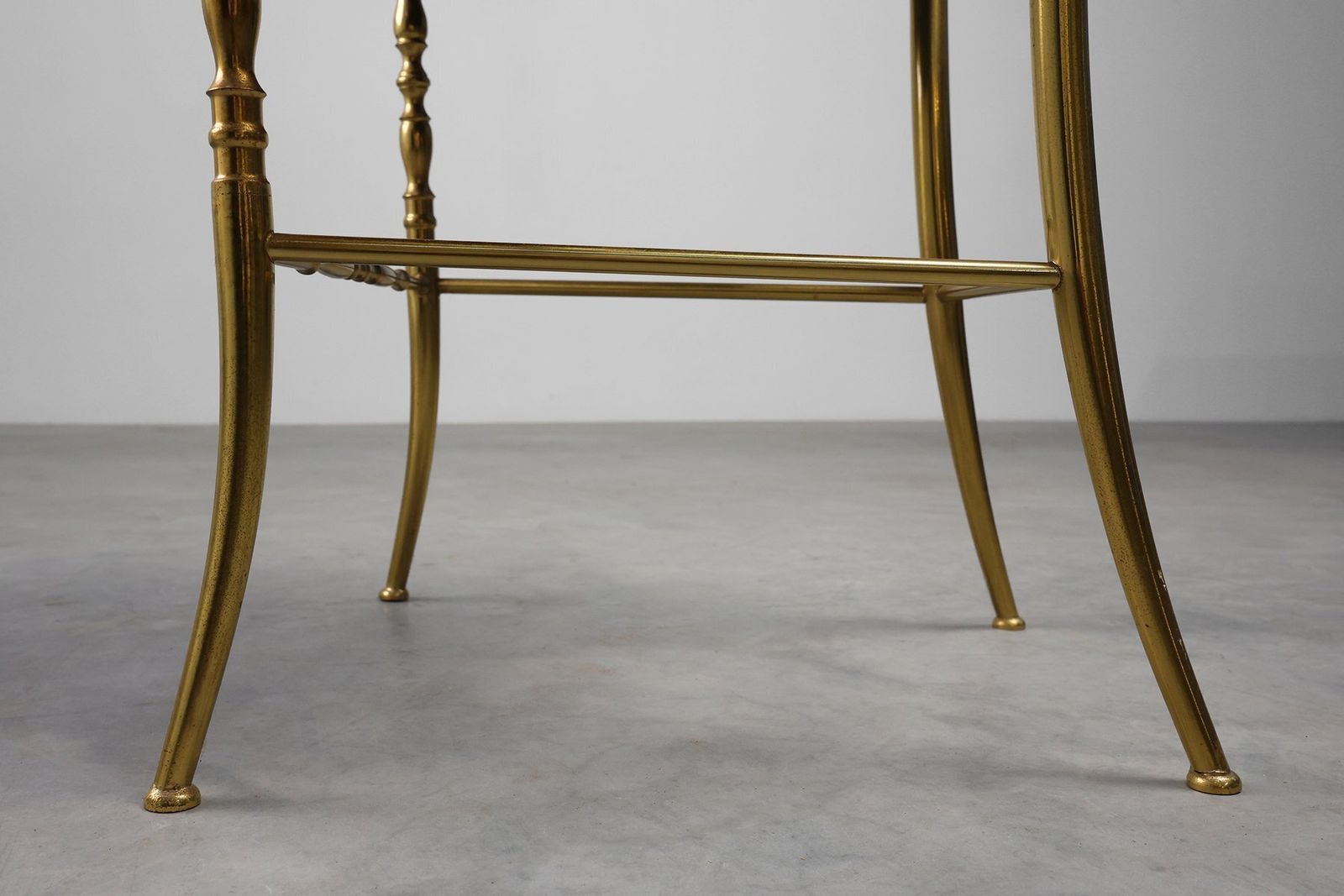 Furniture Hollywood Regency Brass Chiavari Chair From Giuseppe Gaetano Descalzi, Italy, 1950s photo