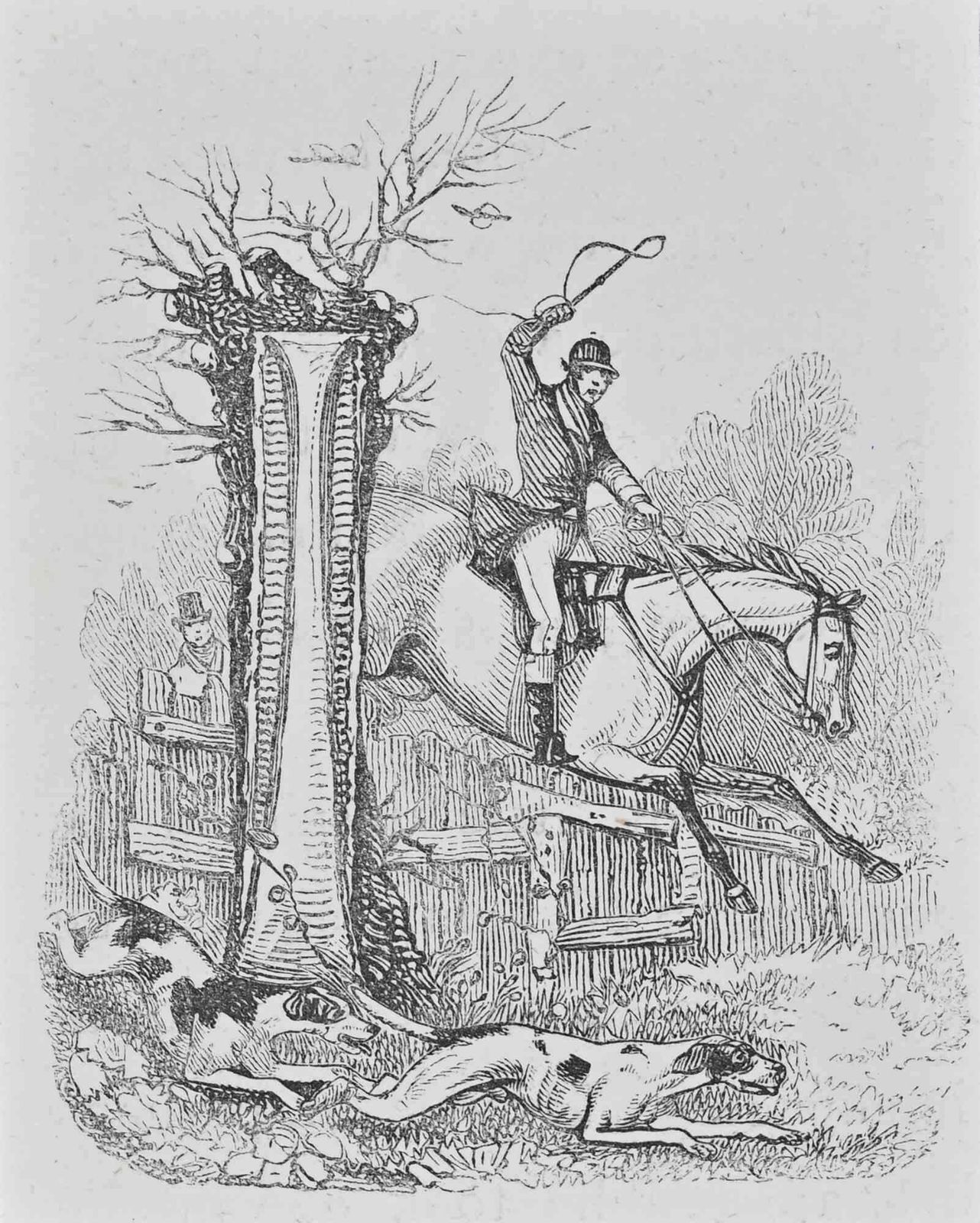 Henry Alkenfoxhunting Scene: Rider Clearing A Fence   Lithograph By Henry Alken   18461846