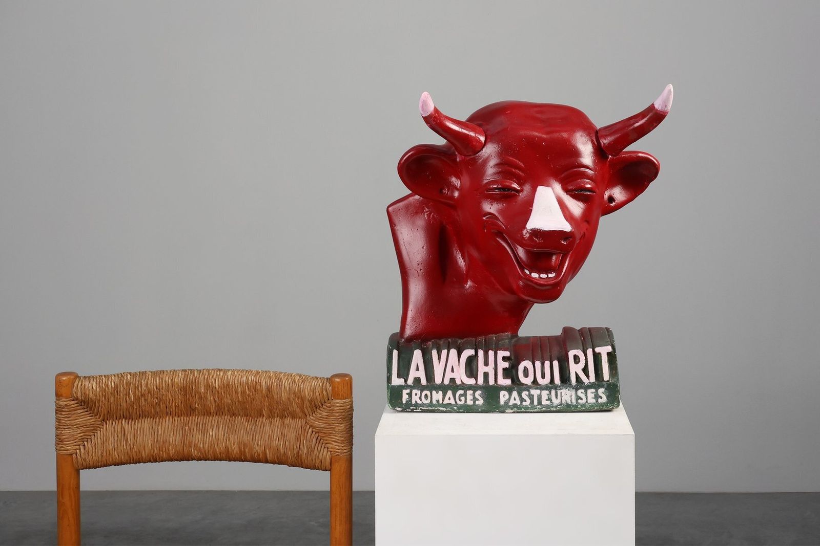 Art Deco The Laughing Cow Advertising Sculpture From Novita, France, 1920s photo furniture