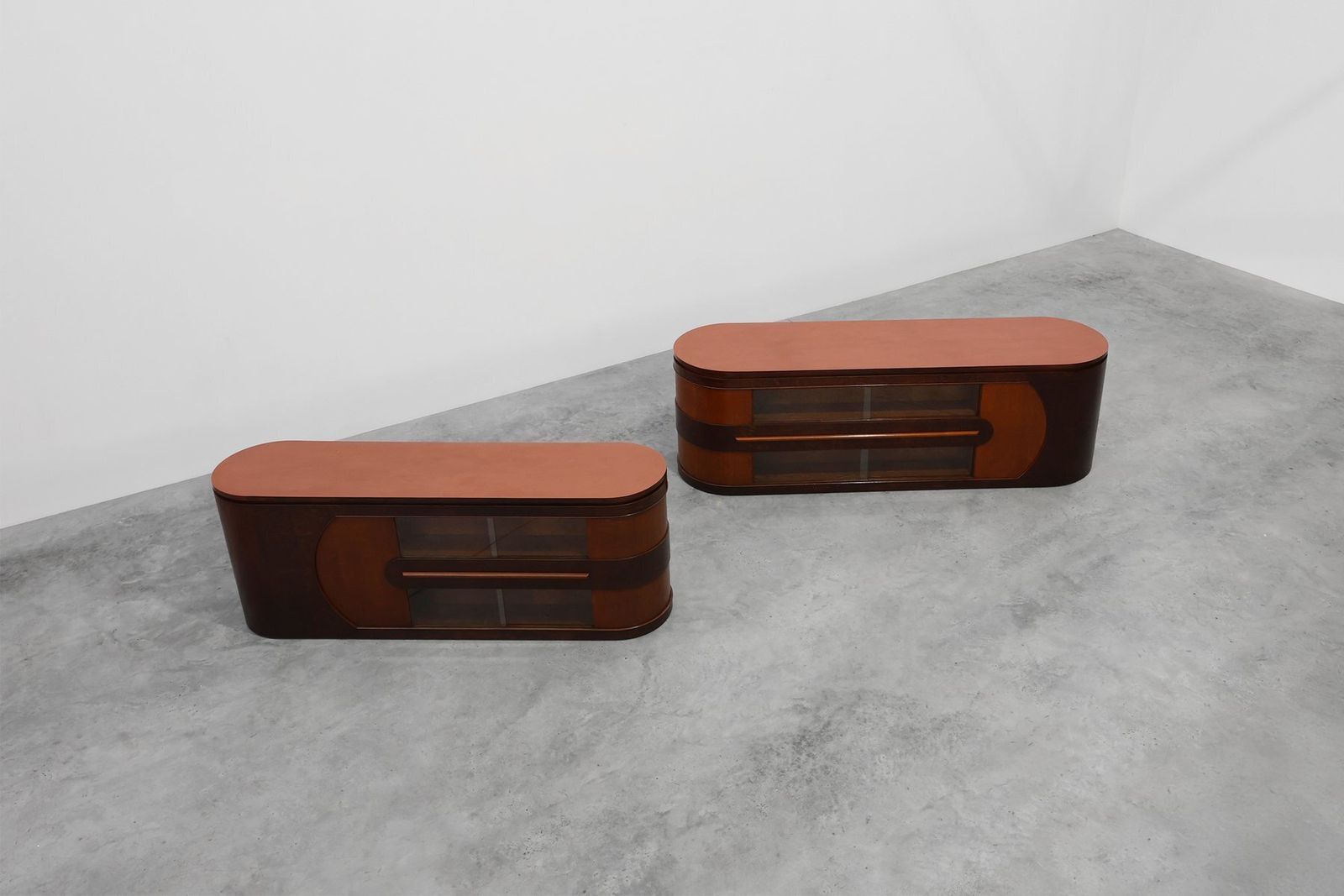 Furniture Large Art Deco Counters Attributed To De Coene, Belgium, 1920s, Set Of 2 photo