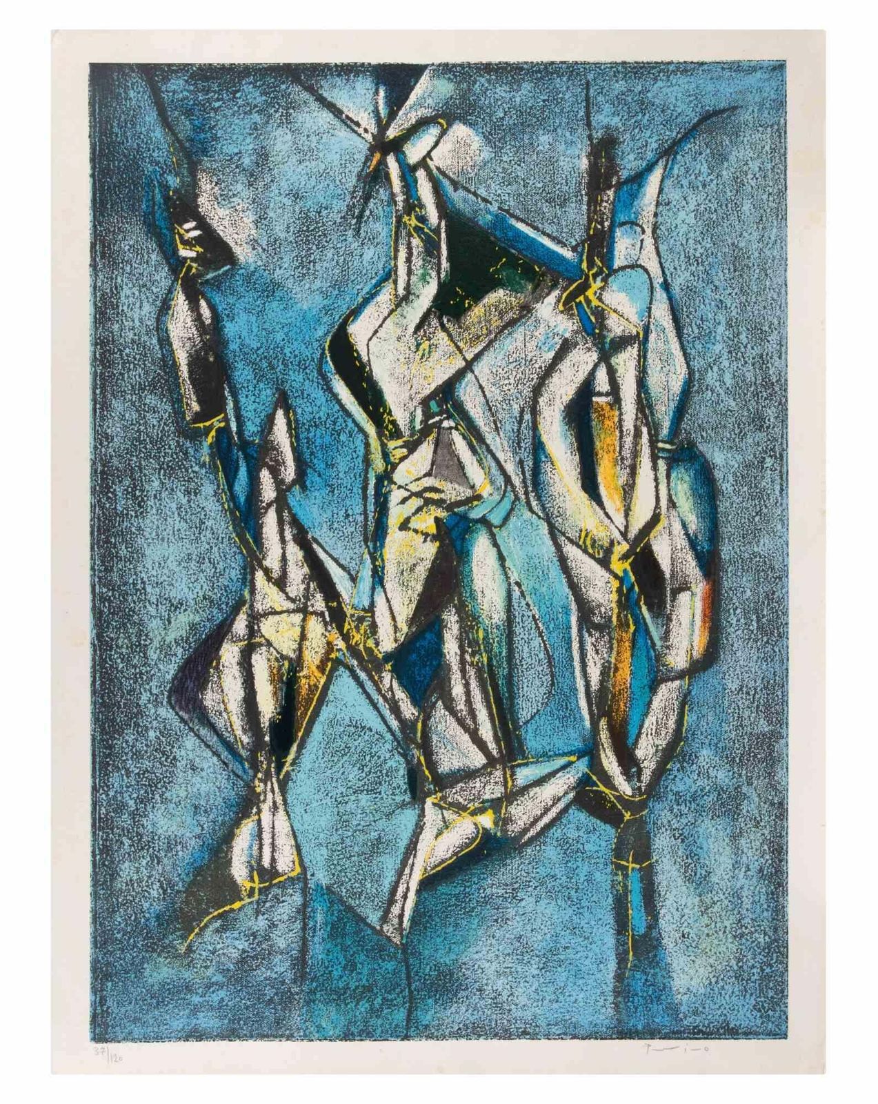 Salvatore Provinoinformal Composition   Screenprint By Salvatore Provino   1970s1970s