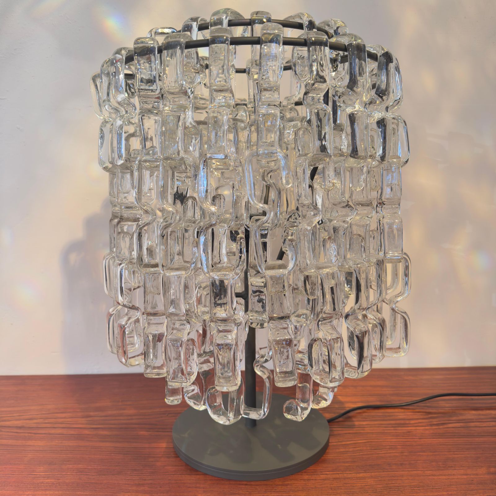 Seventies Interlocking Art Glass Work By Barbini, Italy photo Lighting