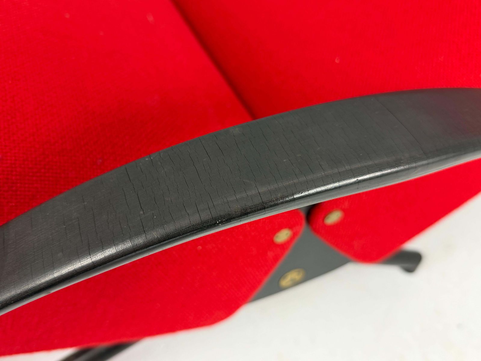 Osvaldo Borsani Red "P40" Lounge Chair For Tecno, 1950 Italy photo buy
