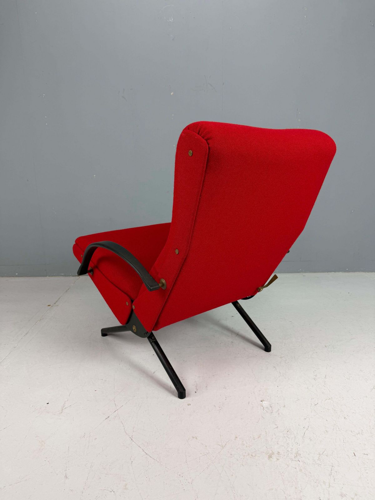 Furniture Osvaldo Borsani Red "P40" Lounge Chair For Tecno, 1950 Italy photo