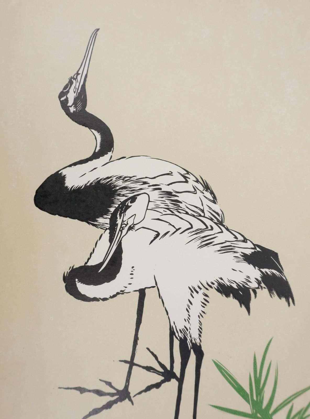 Mokuchu Urushibarajapanese Print, Herons   Signed Woodcut photo for sale