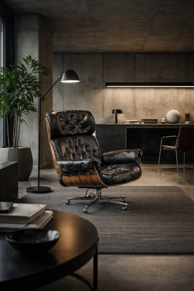 photo for sale Mid Century Modern Swiss Leather And Bentwood Lounge Chair By Martin Stoll For Giroflex, 1960s