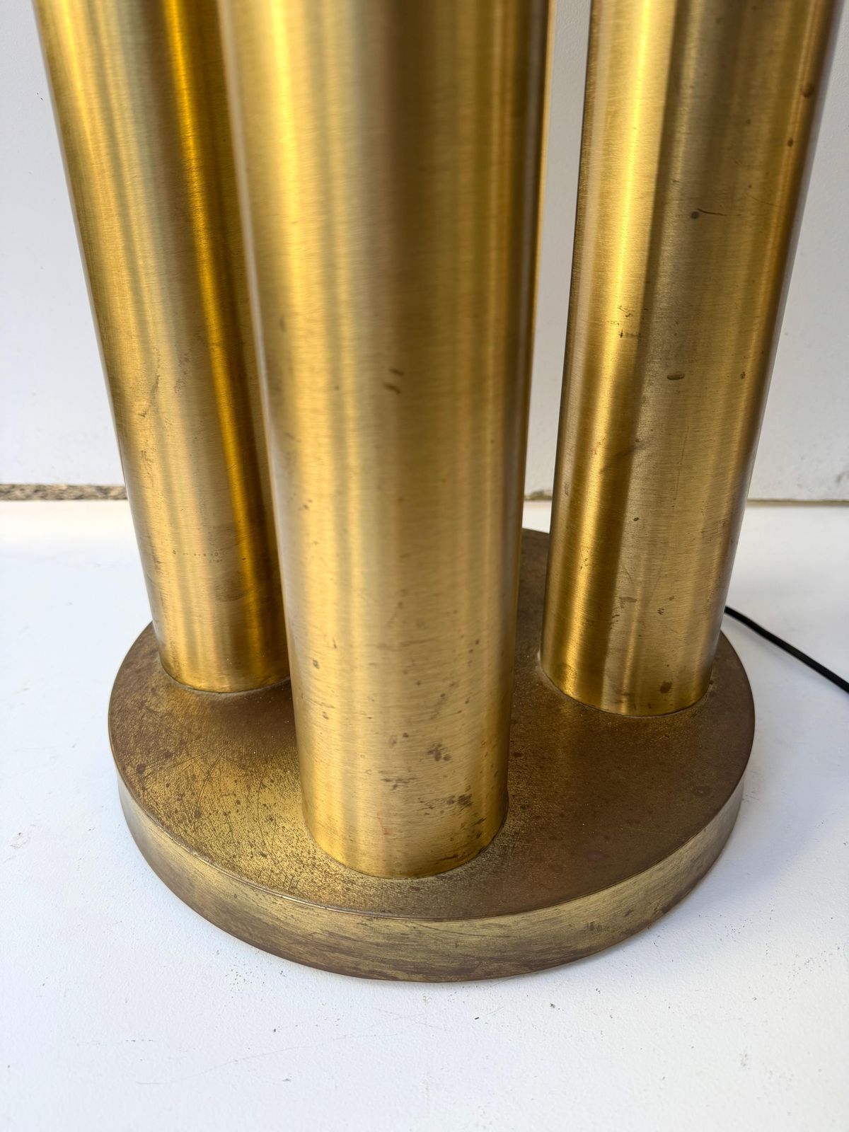 Brass Floor Lamp Murano Glass By Aldo Nason For Mazzega, Italy, 1970s photo buy