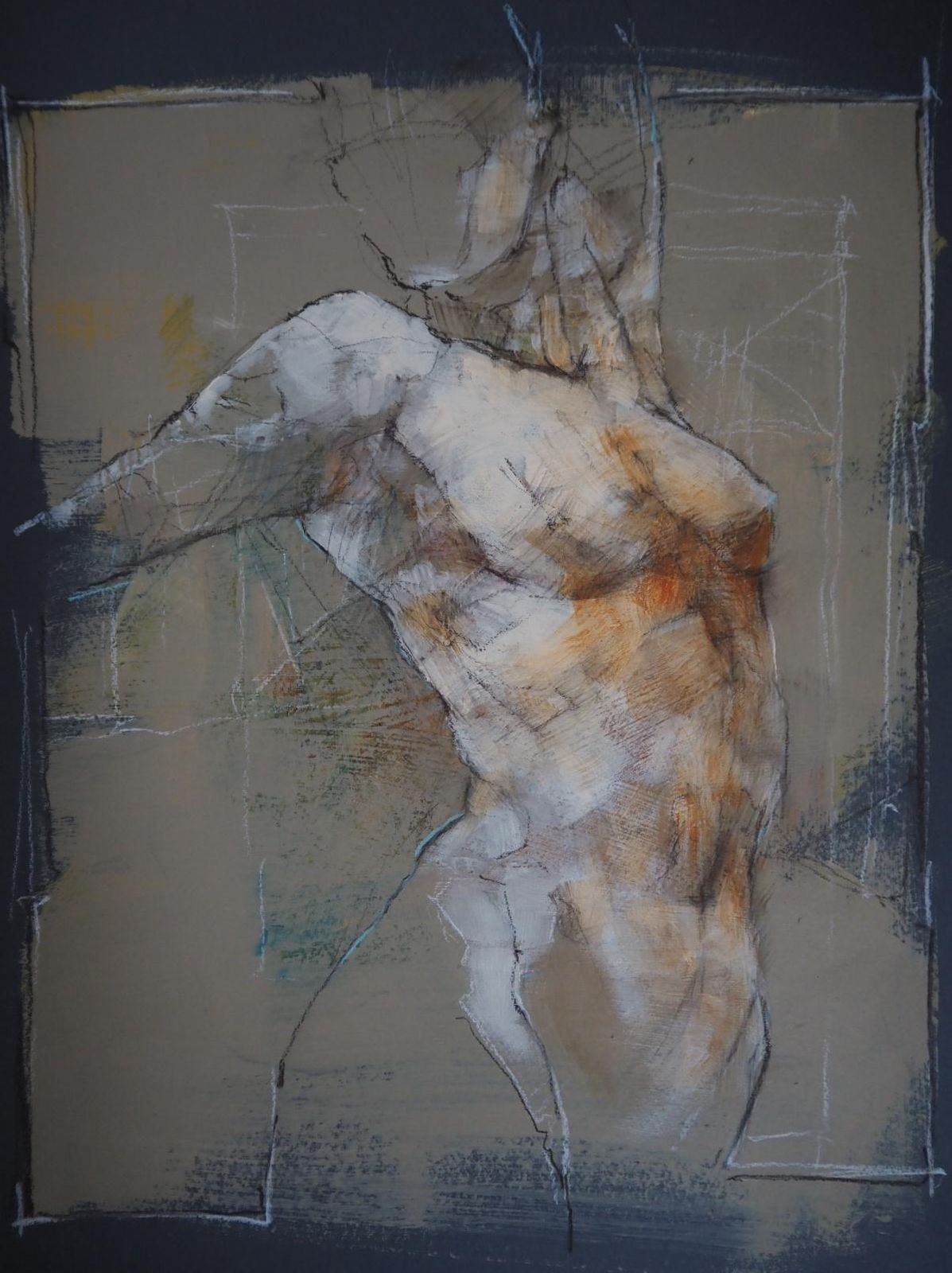 Michał Bajsarowiczoriginal Nude Female Figure Drawing   Mixed Media Paper Artwork By Polish Artist2026