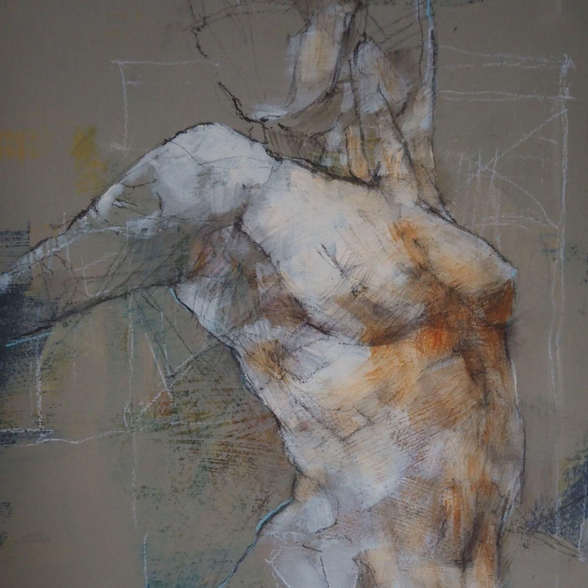 Michał Bajsarowiczoriginal Nude Female Figure Drawing   Mixed Media Paper Artwork By Polish Artist2026 photo Art